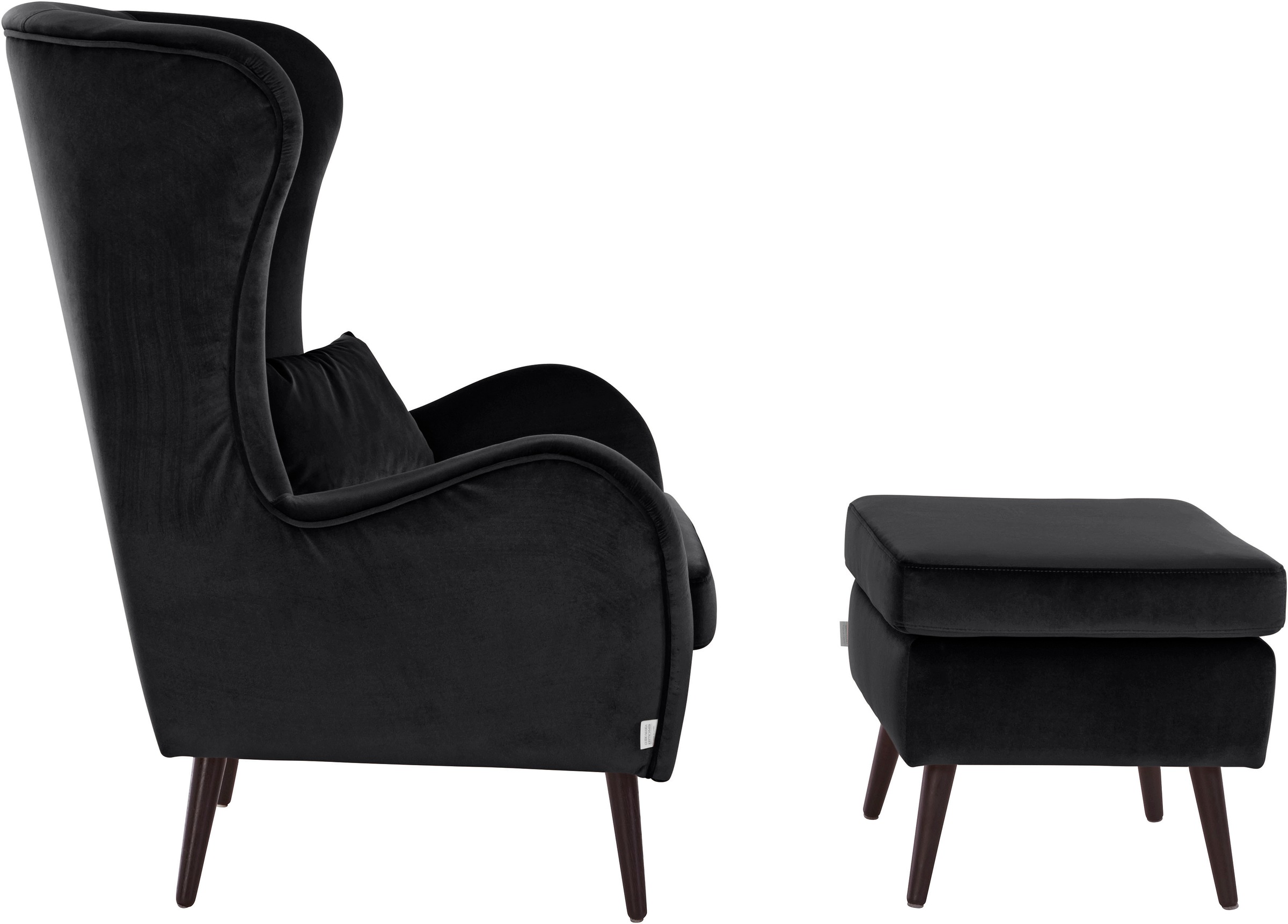 Guido Maria Kretschmer Home&Living Sessel »Salla«, wahlweise mit oder ohne Hocker; großer Sessel: Maße B/T/H: 78/94/118cm