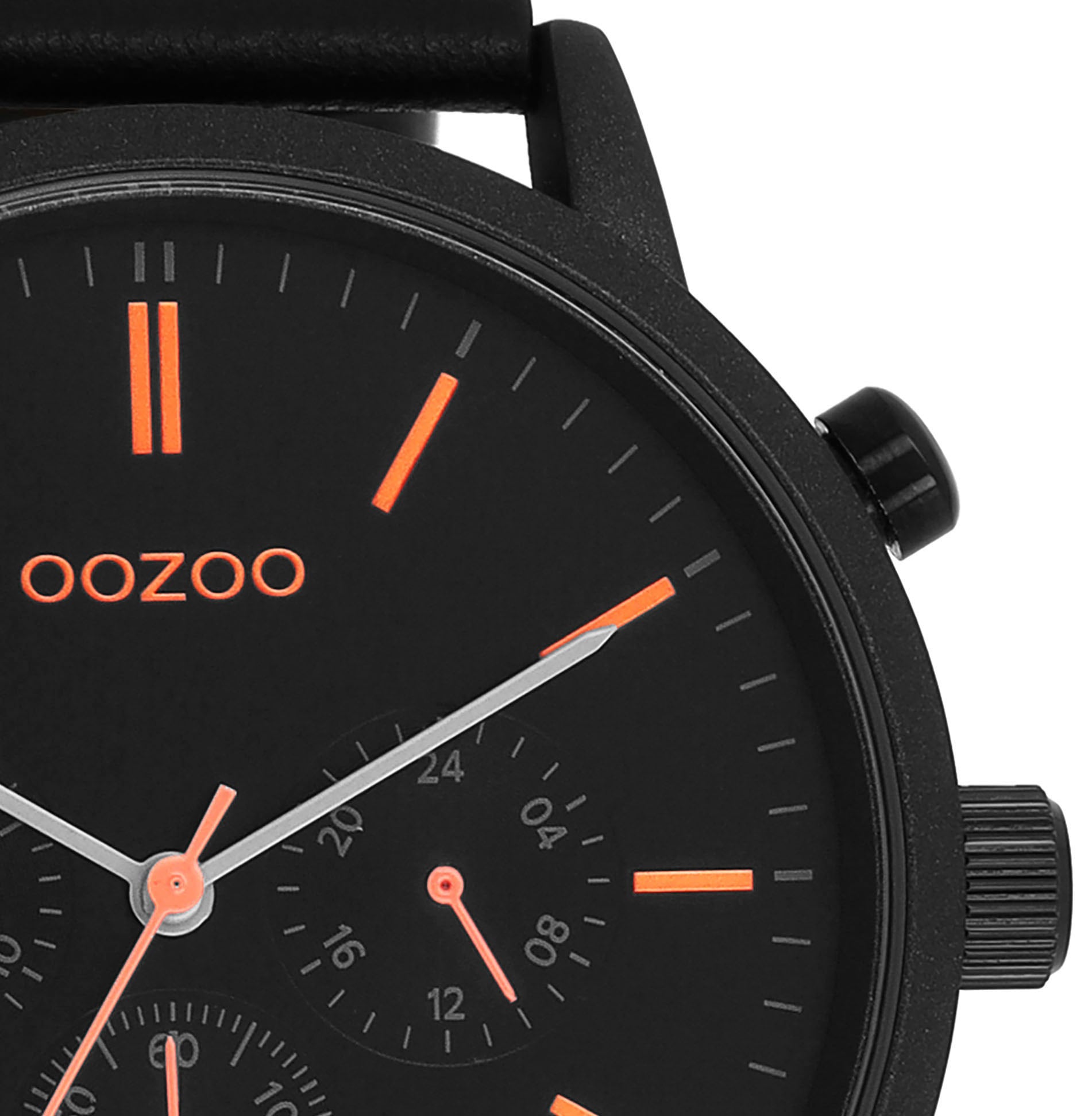 OOZOO Quarzuhr, Armbanduhr, Herrenuhr, Lederarmband, Chrono-Look