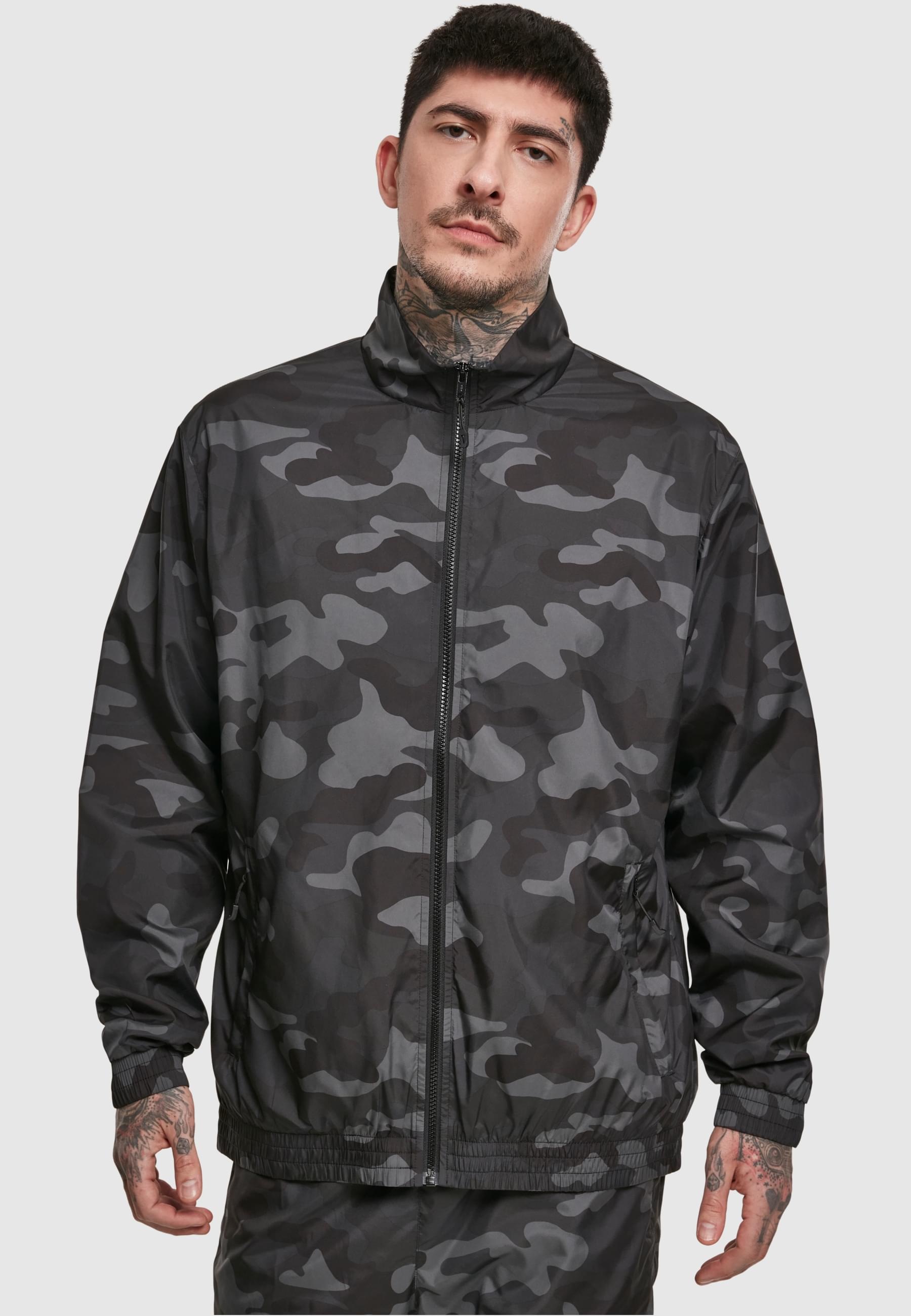 URBAN CLASSICS Anorak »Urban Classics Herren Camo Track Jacket« 1 Stk. tlg. ohne Kapuze