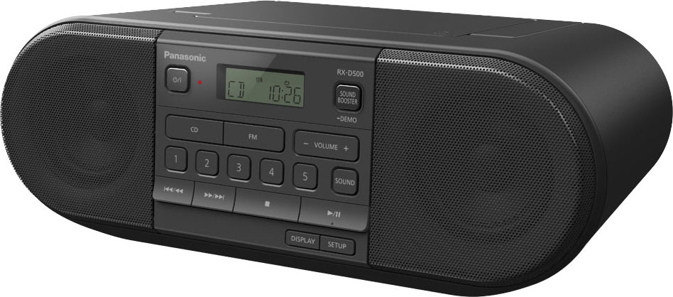 Panasonic Boombox »RX-D500EG-K CD-«, (FM-Tuner-UKW mit RDS 20 W)