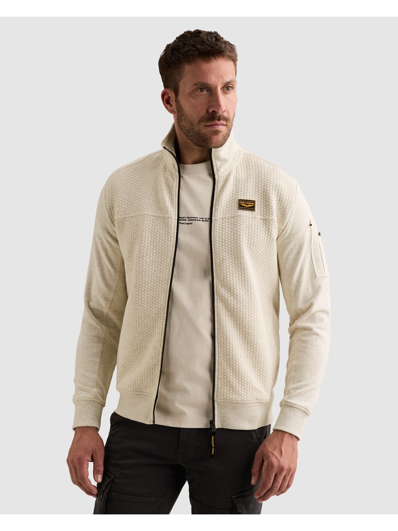 PME LEGEND Sweatjacke mit seitlichen Eingrifftaschen