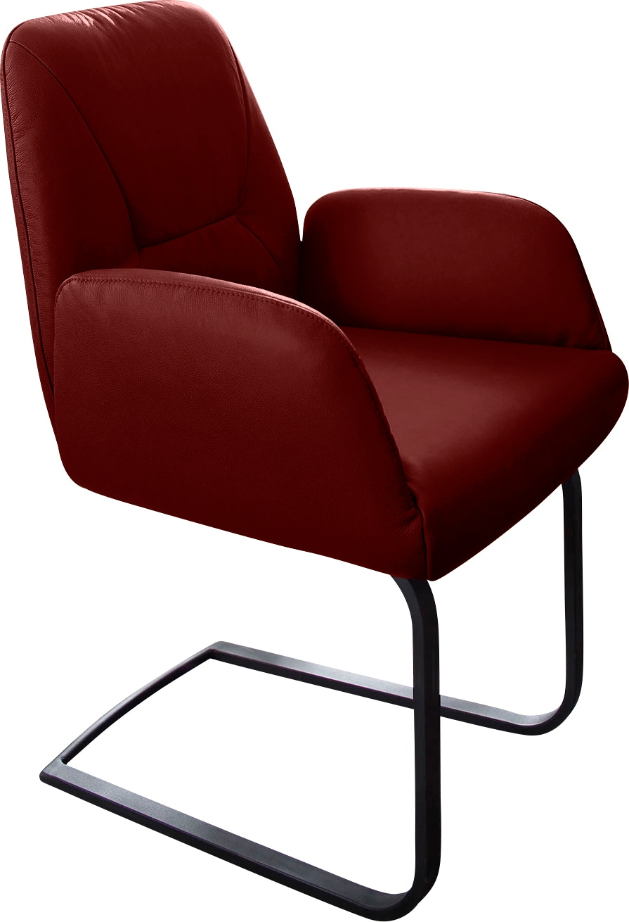 W.SCHILLIG Freischwinger »ole«, (Set), 2 St., Longlife Xtra-Leder Z59, 2er- oder 4er-Set, Gestell in Schwarz pulverbeschichtet