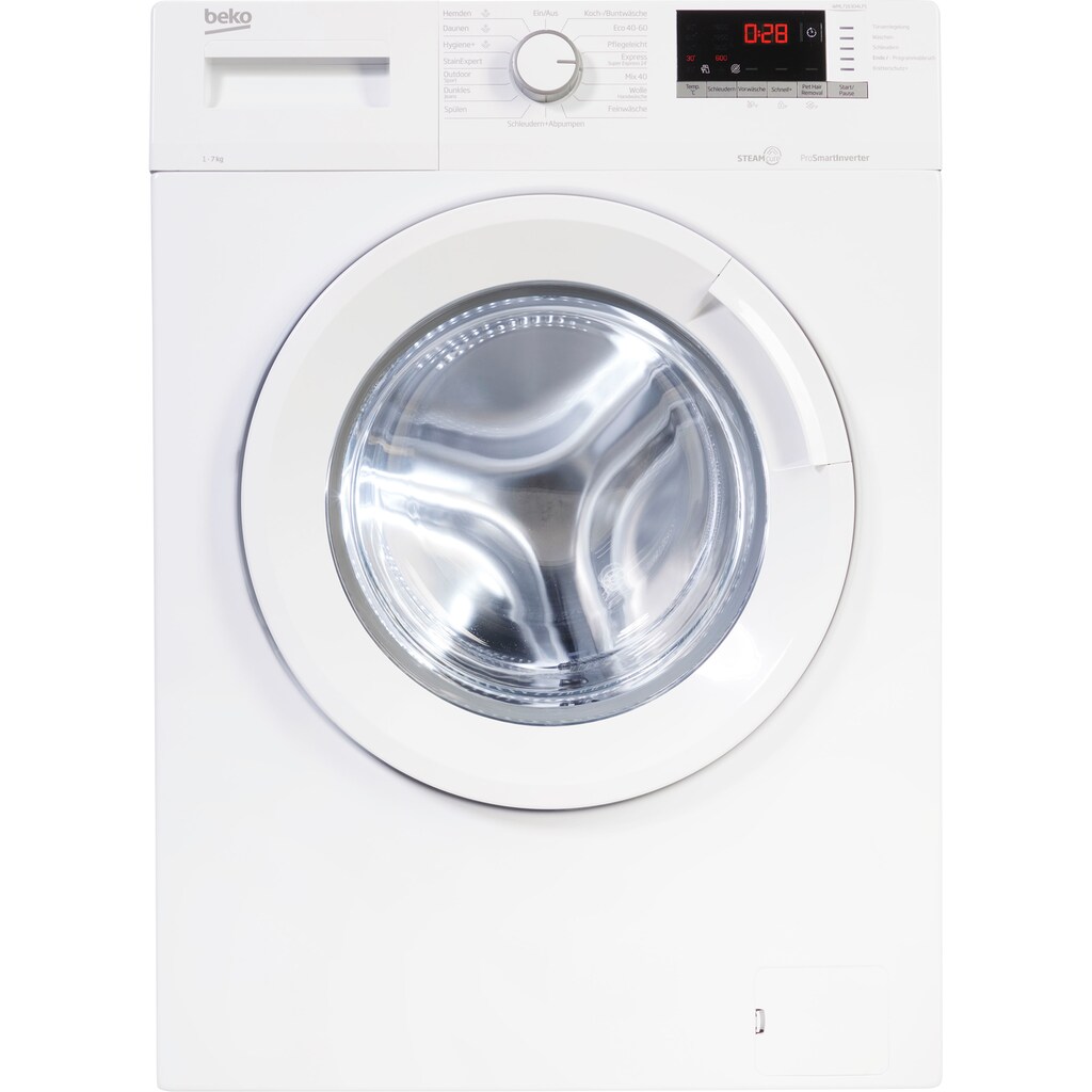 BEKO Waschmaschine »WML7163O4LP1«, WML7163O4LP1, 7 kg, 1600 U/min