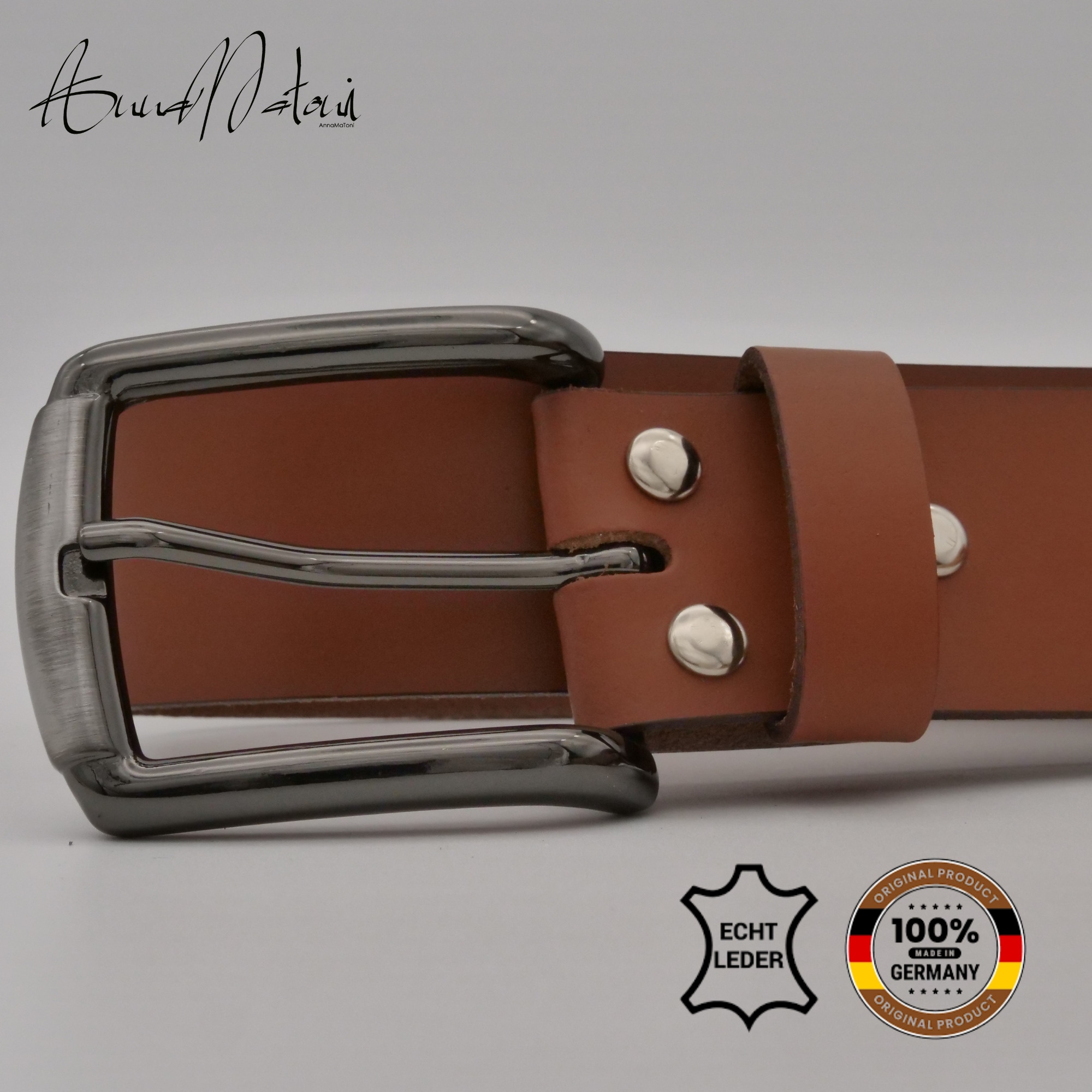 AnnaMatoni Ledergürtel »AnnaMatoni Herren Ledergürtel Zeitloses Design Gürtel 4cm breit«