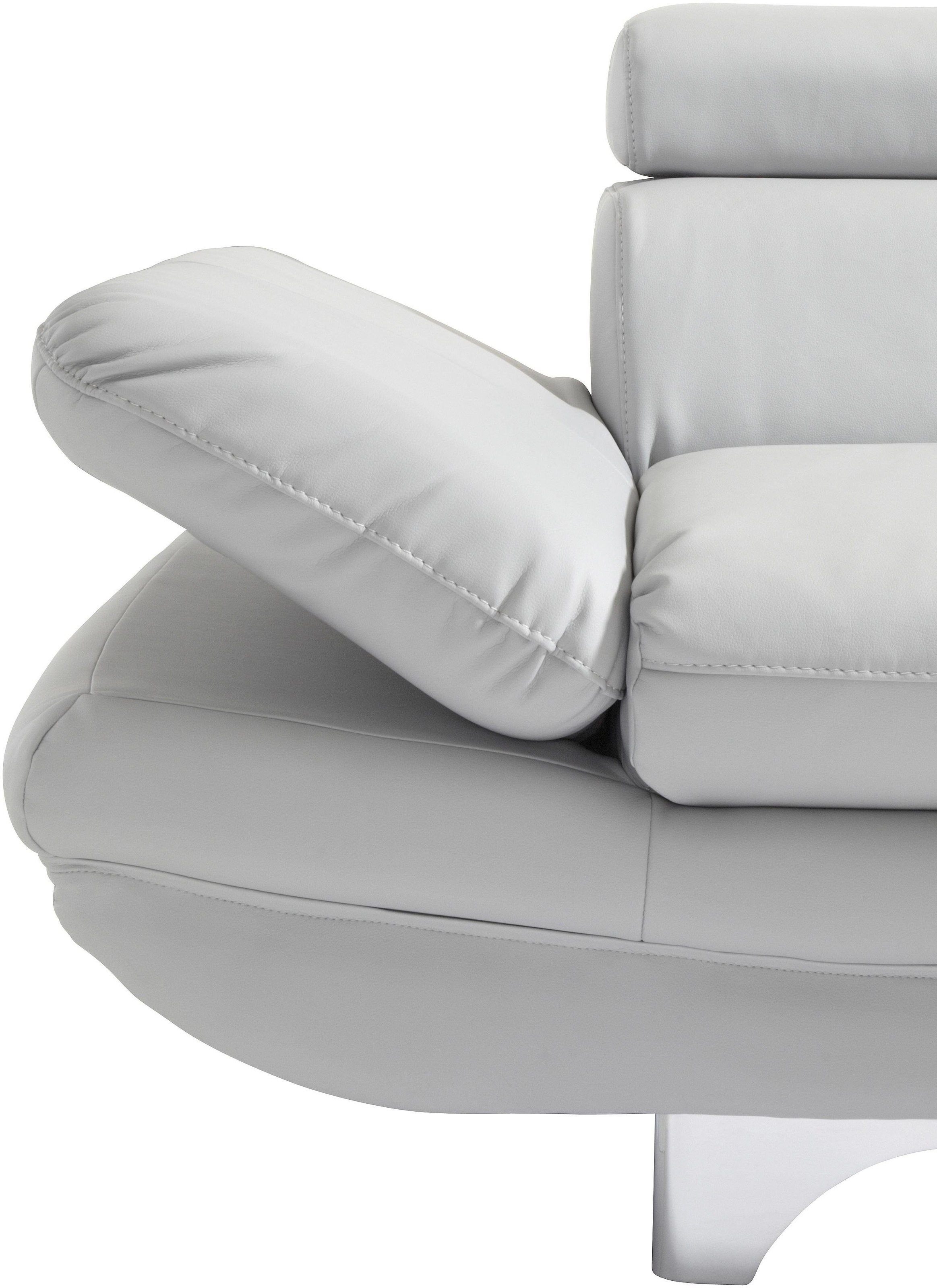 COTTA Polstergarnitur »Enterprise L-Form«, (Set), Set bestehend aus: Ecksofa mit Arm- & Kopfteilverstellung & Hocker
