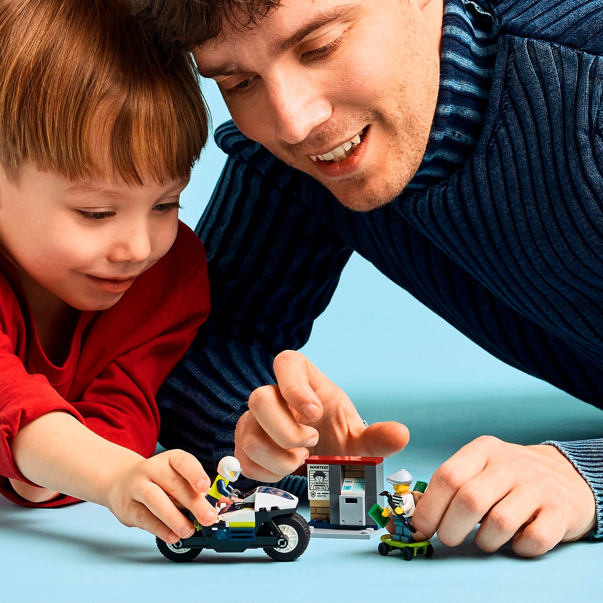 LEGO® Konstruktionsspielsteine »Verfolgungsjagd mit dem Polizeimotorrad (60455), LEGO City«, (65 St.), Made in Europe