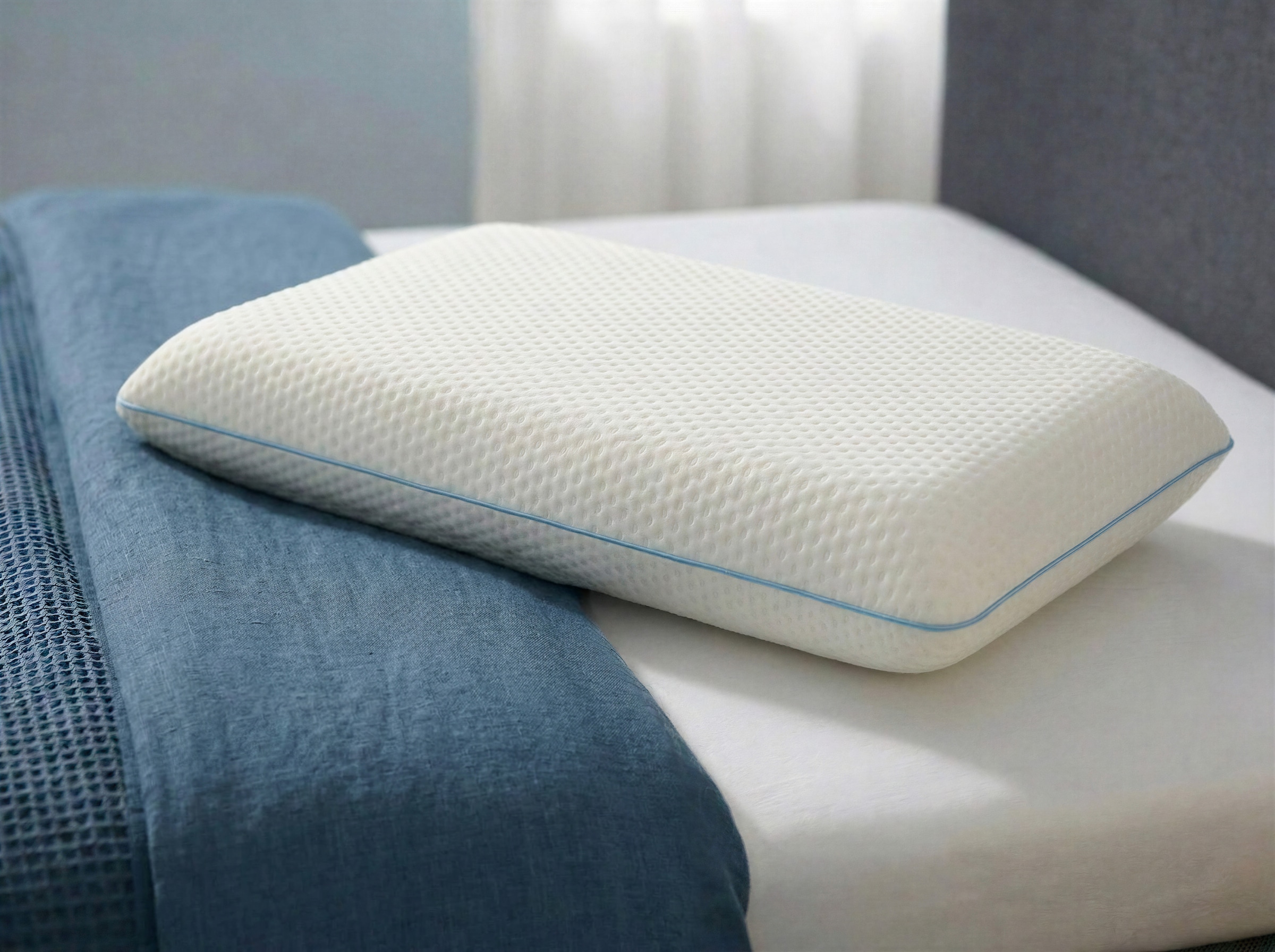 OTTO home Nackenkissen »Coolgel 3-Lagiges Nackenstützkissen, höhenverstellbar 40x80 cm« waschbarer Bezug, Seitenschläfer, Bauchschläfer, Rückenschläfer