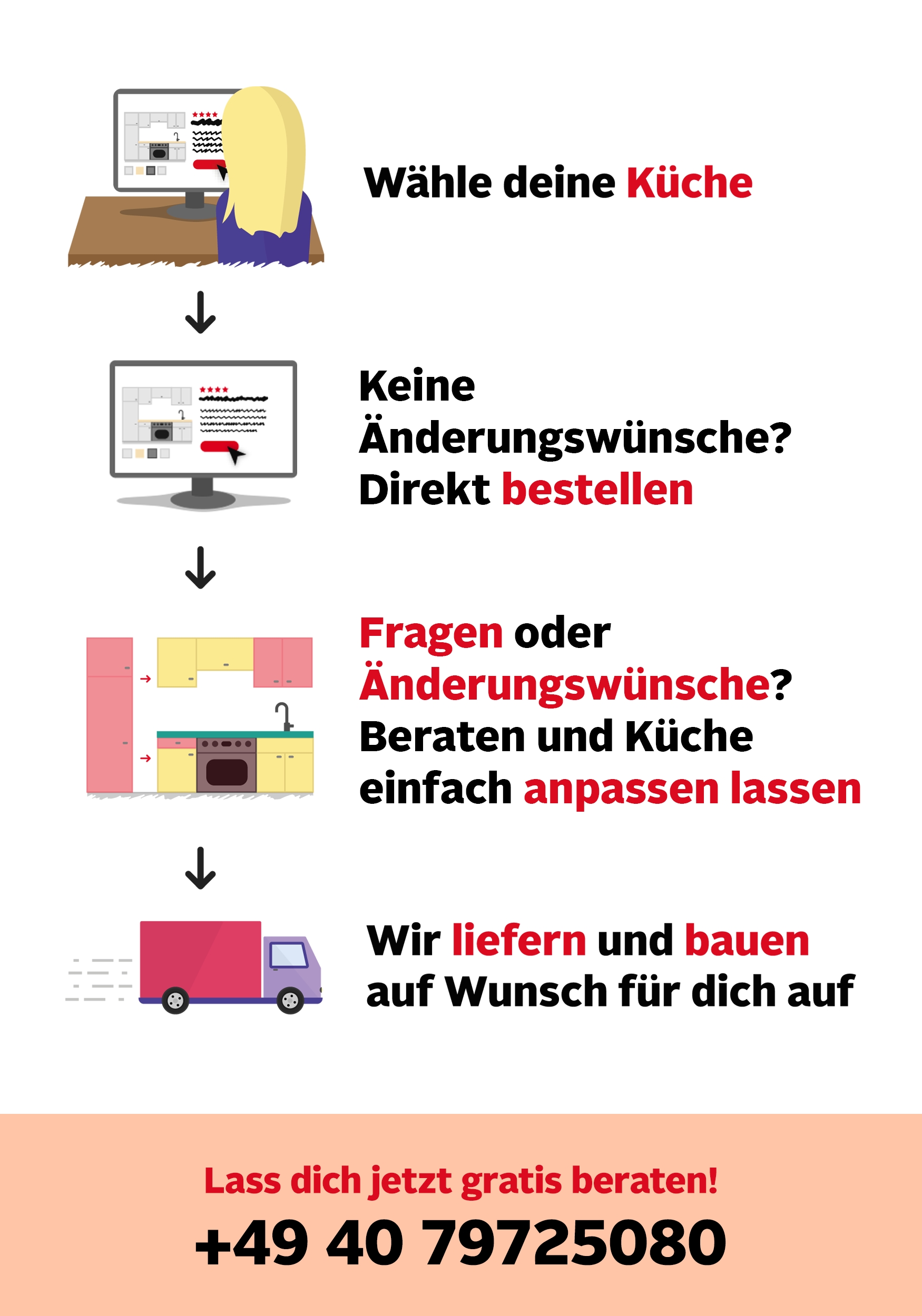 nobilia® Küchenzeile »"Laser I", NEU: individuell anpassbar mit gratis Profi-Beratung« vormontiert, 180 cm breit, optional mit verschiedenen E‑Geräte-Sets