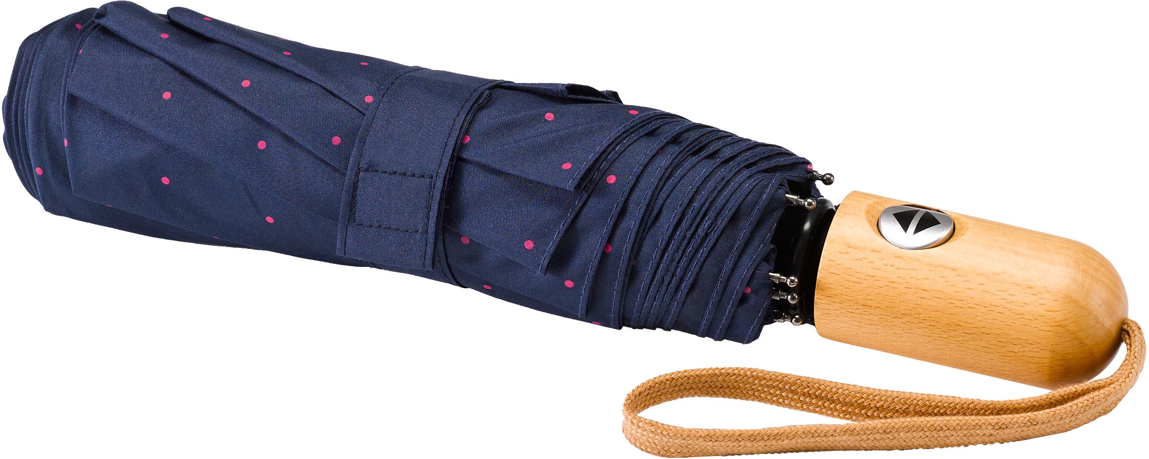 EuroSCHIRM® Taschenregenschirm »Umwelt-Taschenschirm, marine, Punkte pink«  kaufen