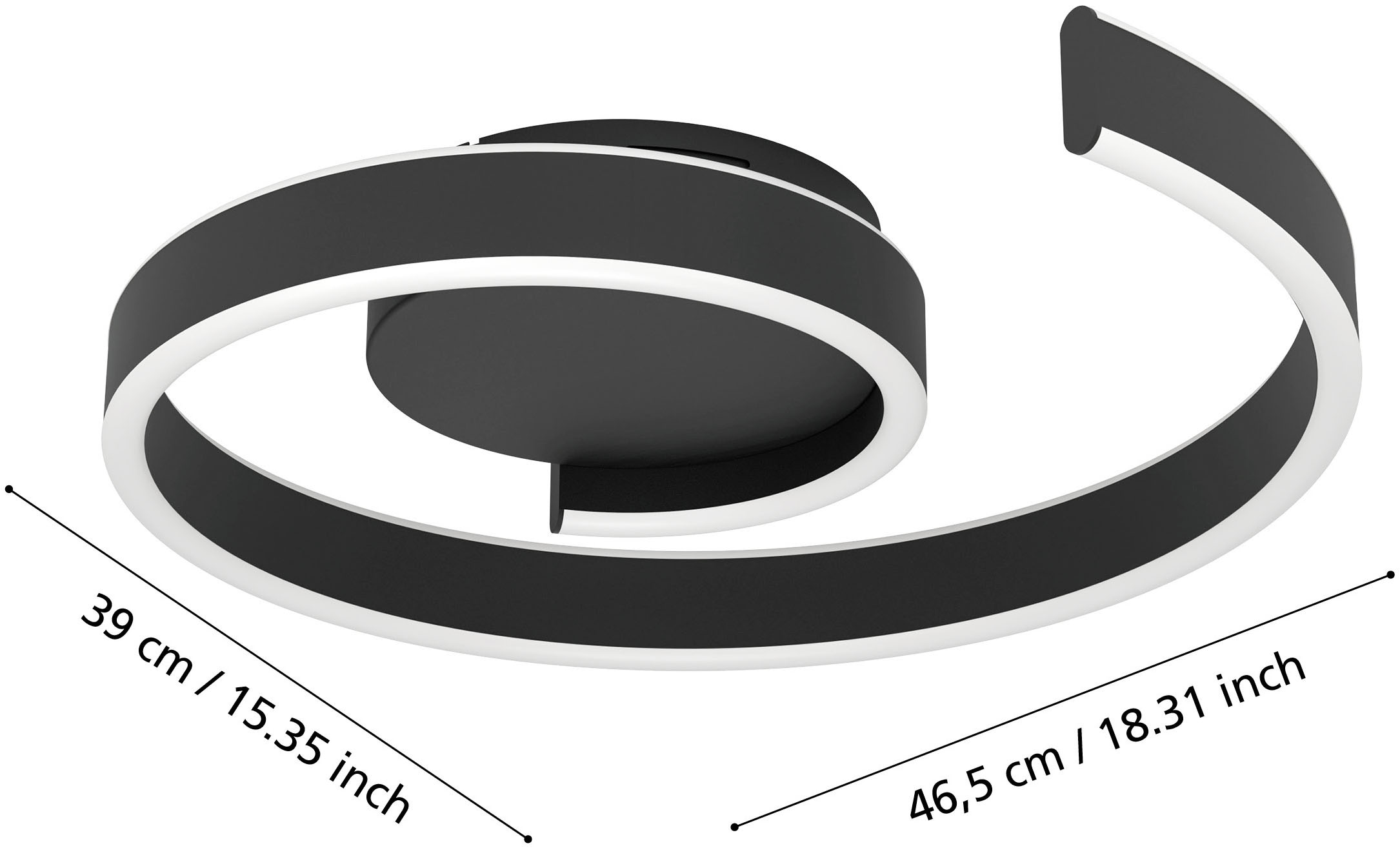 EGLO LED Deckenleuchte »ANDABAIA-Z Deckenlampe - Alu, Stahl - LED - 37W - IP20« LED-Modul 1 Stk. Kaltweiß | Neutralweiß | Warmweiß