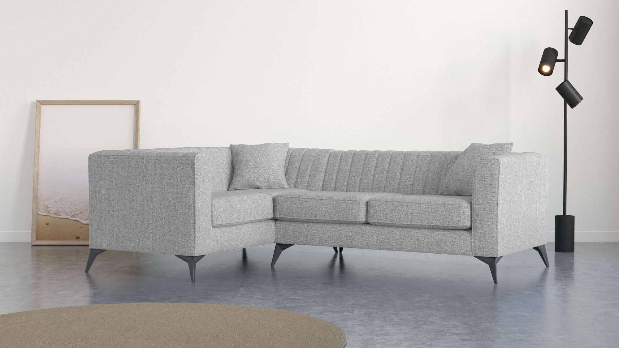 Places of Style Ecksofa »MATTHEW L-Form ideal für kleine Räume, Maße B/T/H: günstig online kaufen