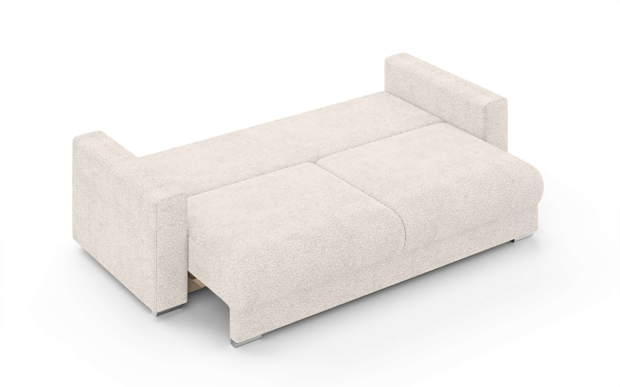 INOSIGN 3-Sitzer »Stevinson Schlafsofa mit Bettkasten, Maße B/H/T: 229/87/97 cm«, mit Wellenunterfederung, 2 Rückenkissen und 2 Zierkissen