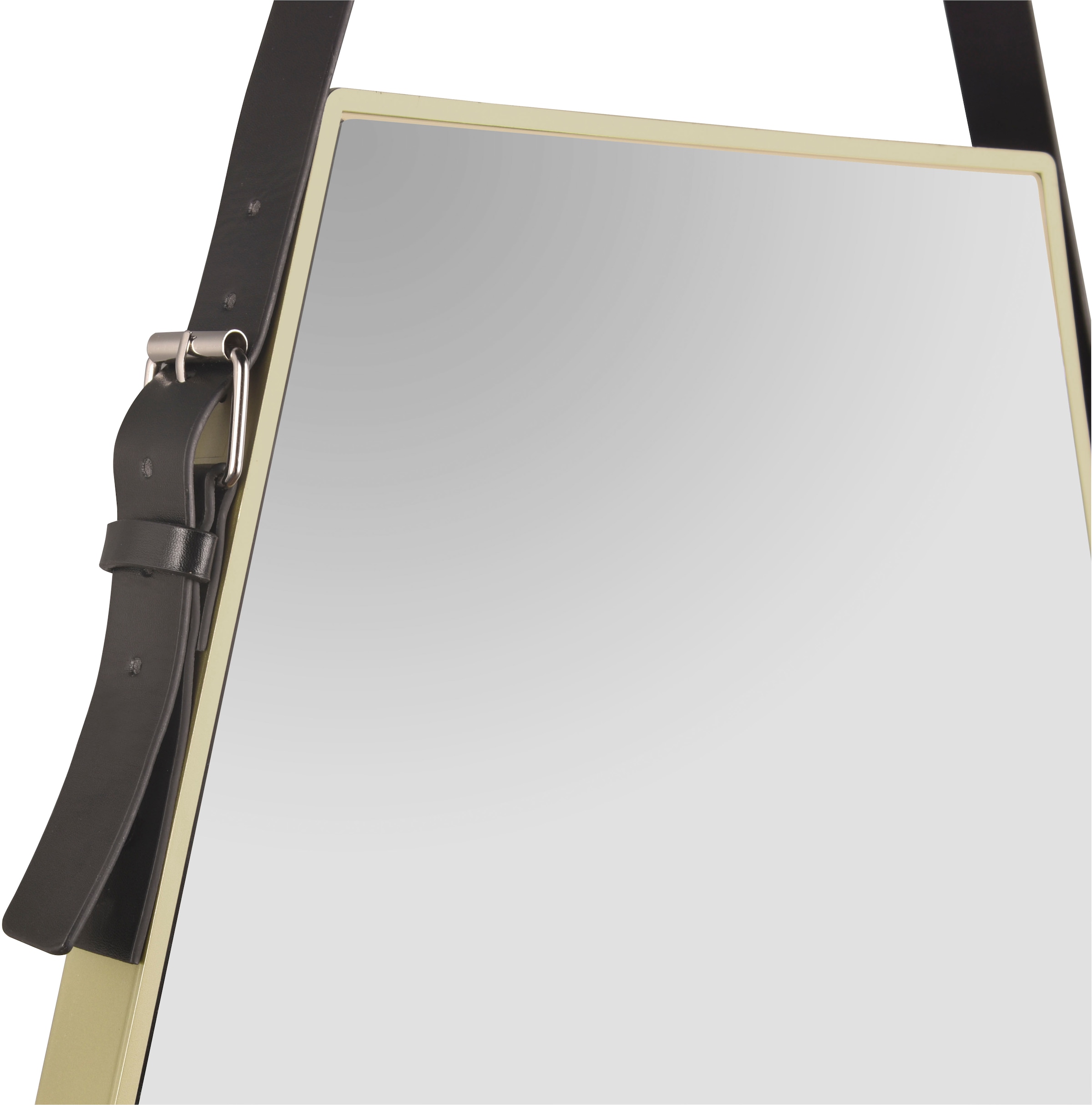 MIRRORS AND MORE Dekospiegel »Emmi«, (1 St.), sechseckige Form, dekoratives Lederband