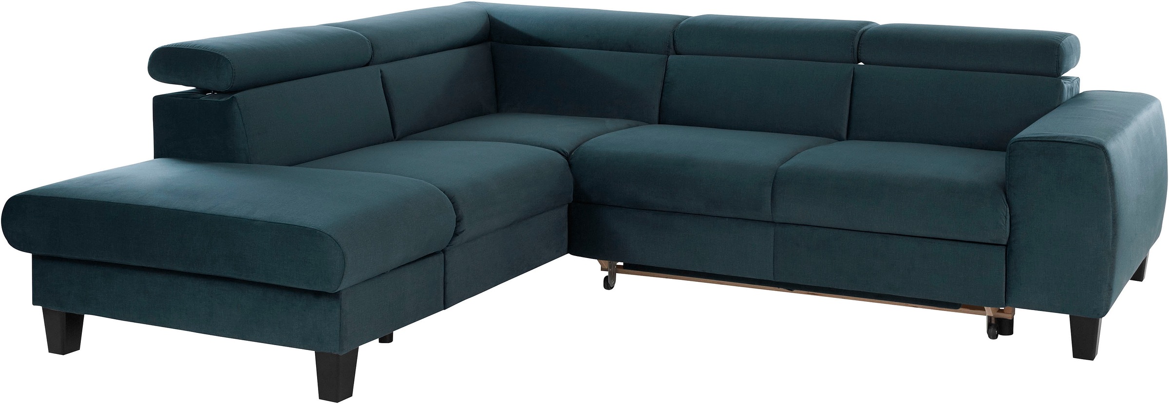 COTTA Ecksofa »Morven L-Form mit Kopfteilverstellung«, wahlweise mit Bettfunktion, Bettkasten & Wireless-Charger