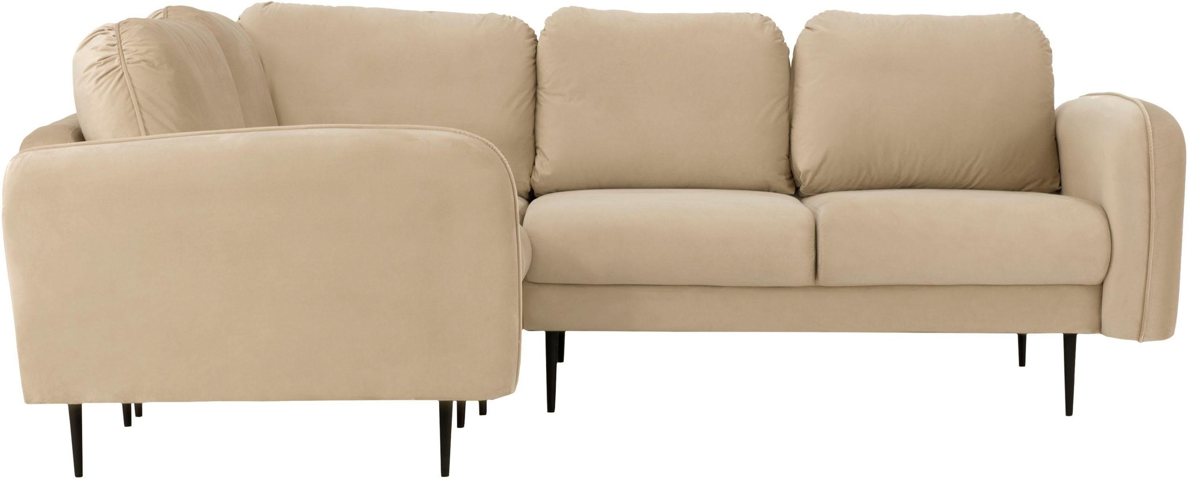 Leonique Ecksofa »Skidi L-Form«, mit losen Rückenkissen und Keder oben auf der Armlehne