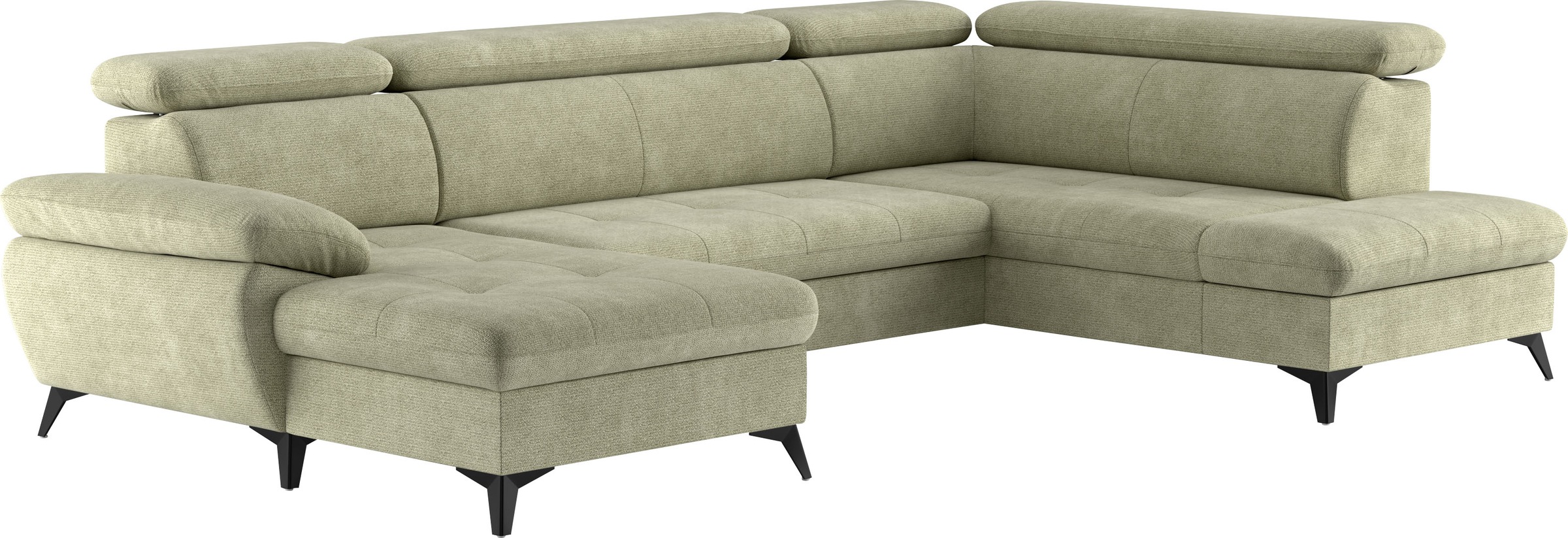 COTTA Wohnlandschaft »Hudson U-Form«, mit Kopfteilverstellung, wahlweise mit Bettfunktion & Bettkasten