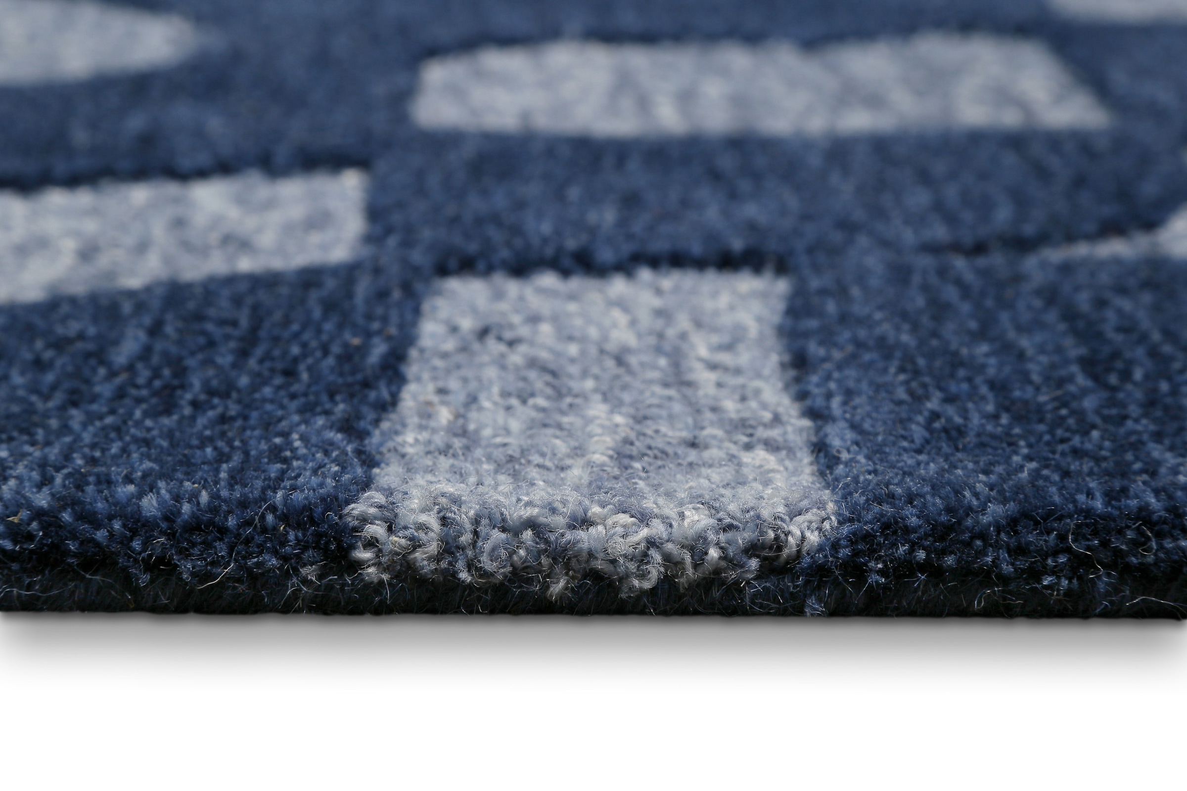 Wecon home Teppich »Ocean State«, rechteckig, 10 mm Höhe, handgefertigt, gemustert, pflegeleicht, Wolle, Wohnzimmer, Esszimmer