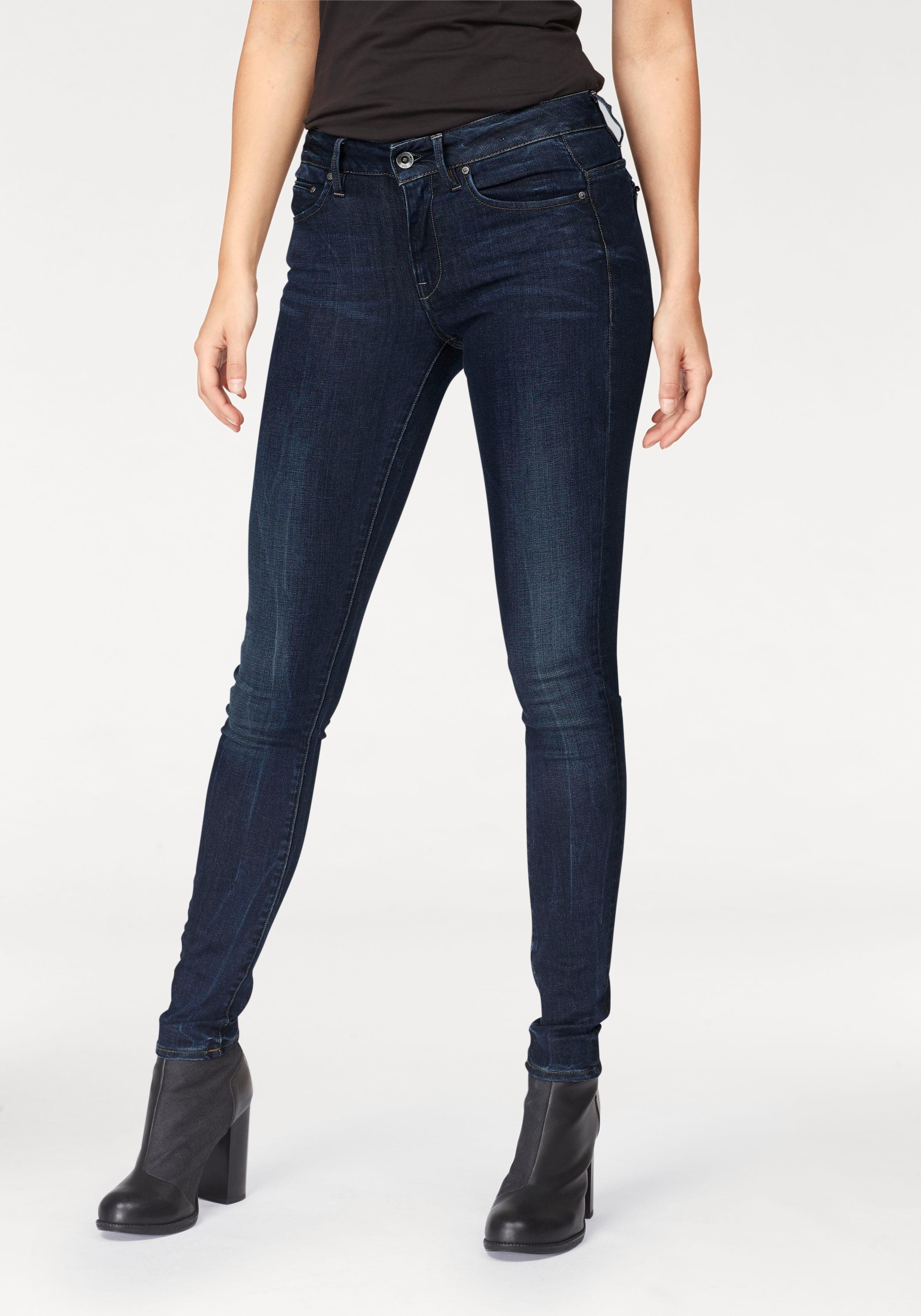 G-Star RAW Skinny-fit-Jeans »Midge Zip Skinny«, mit Reißverschluss-Taschen hinten