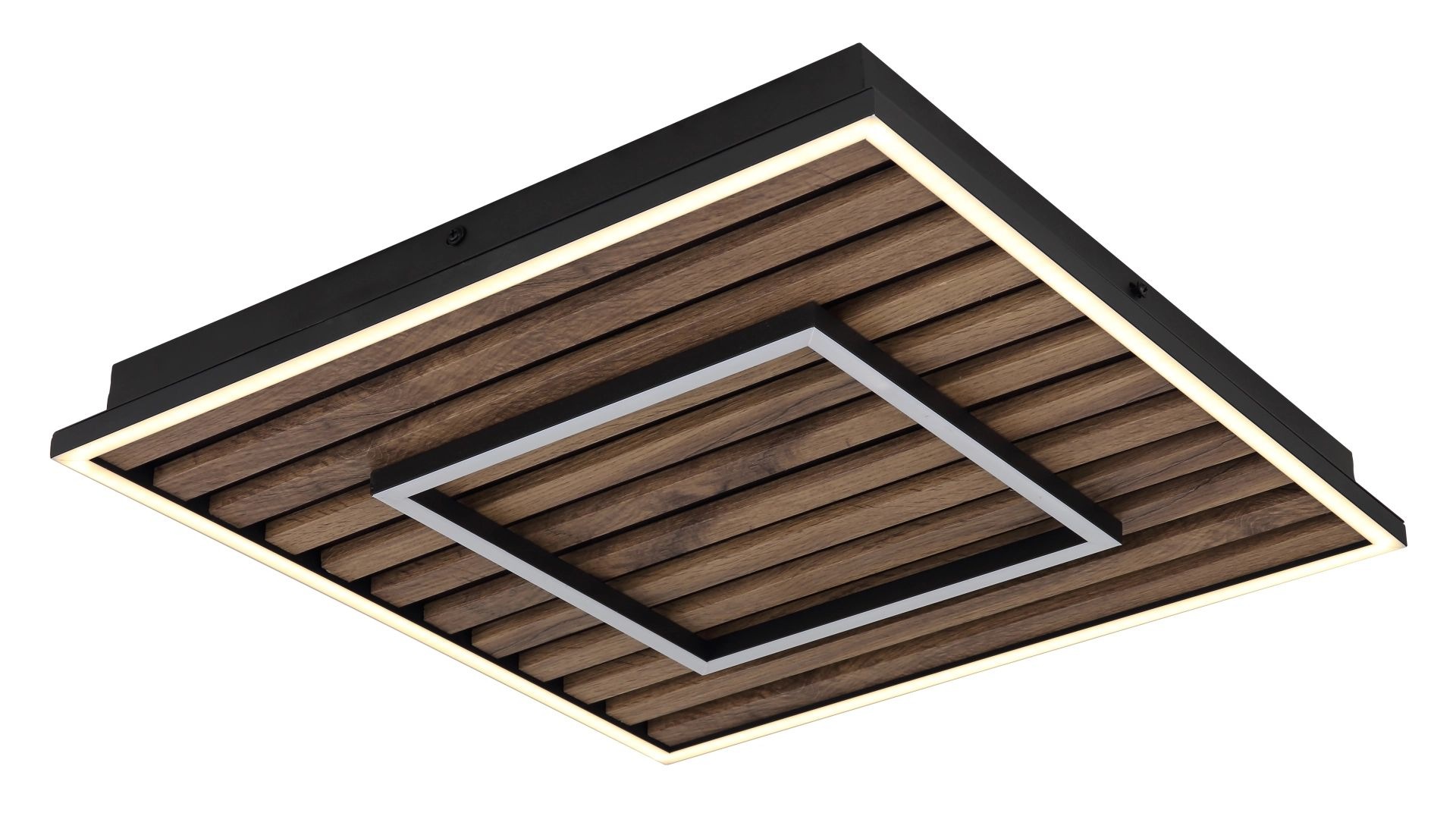 GLOBO LIGHTING LED Deckenleuchte »WOODY« LED-Modul 1 Stk. Warmweiß Deckenlampe, Wohnzimmer, Schlafzimmer, Design Lampe