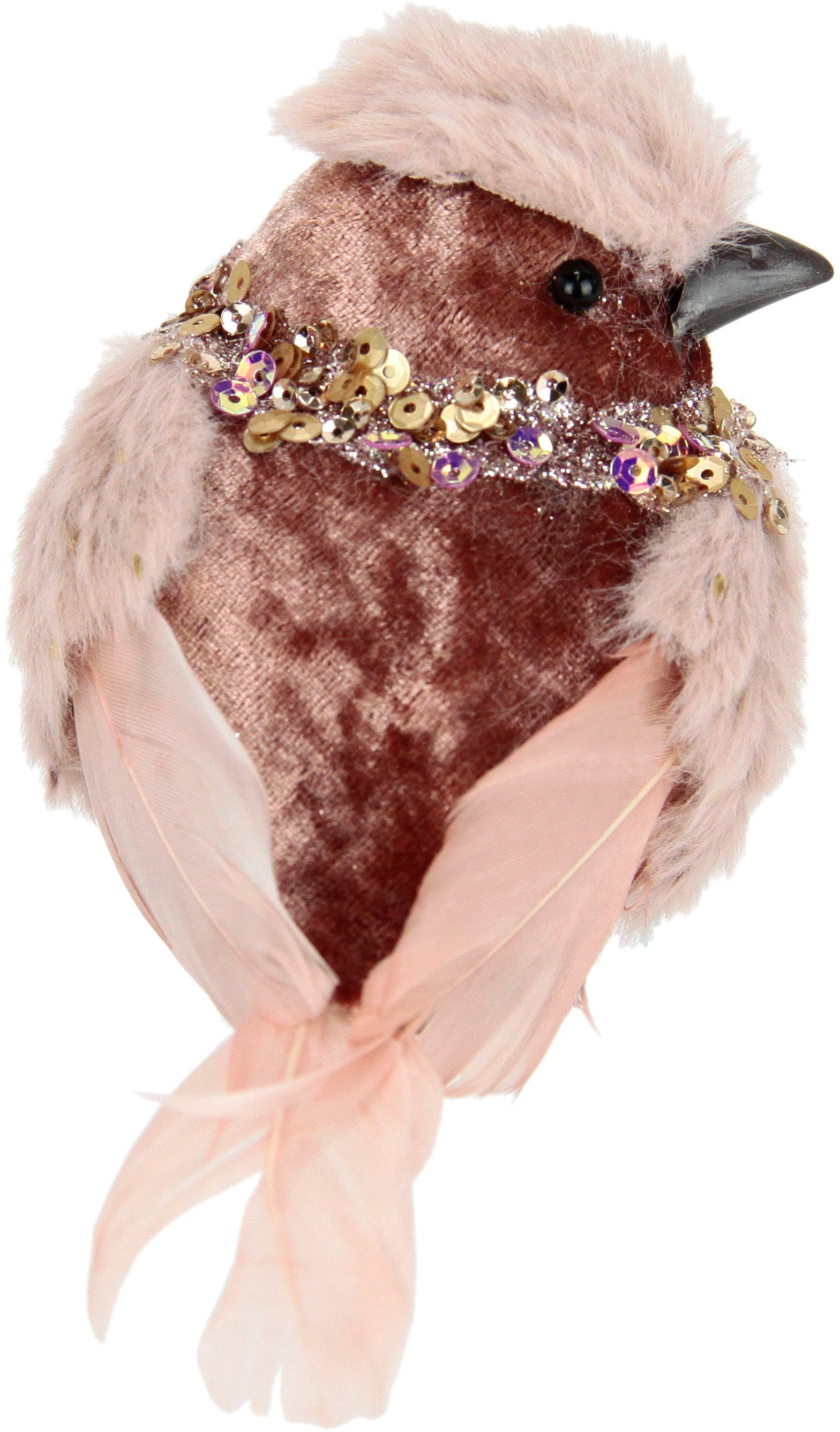 I.GE.A. Dekofigur »Vogel«, Aus kaufen Dekovogel Glamour-Pailletten, auf mit Raten Plüsch