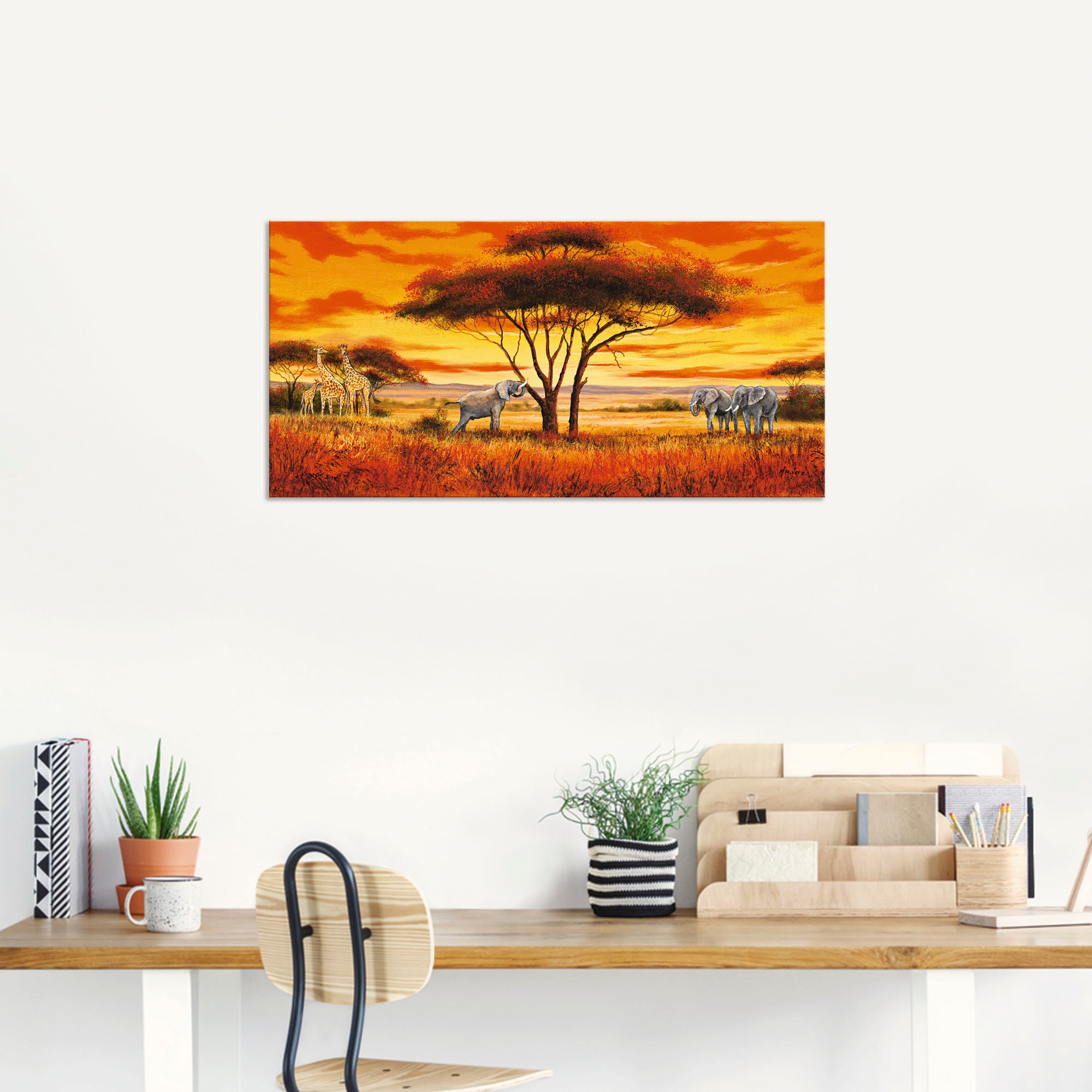 Artland Wandbild »Afrikanische Landschaft II«, Afrika, (1 St.), als Alubild, Outdoorbild, Leinwandbild, Wandaufkleber, versch. Größen