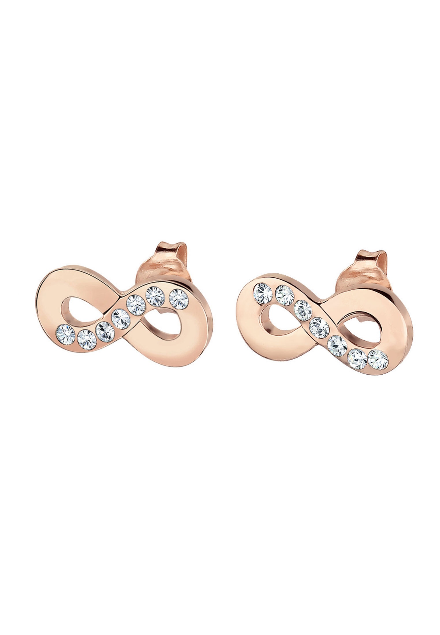 Elli Paar Ohrstecker »Infinity Symbol Kristalle 925 Sterling Silber«