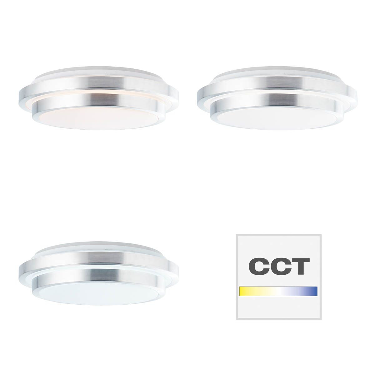 Brilliant LED Deckenleuchte CCT, dimmbar, 1 lm, online cm, RGB-Backlight, flammig-flammig, kaufen weiß/silber Fernbed., Ø »Vilma«, 2500 41