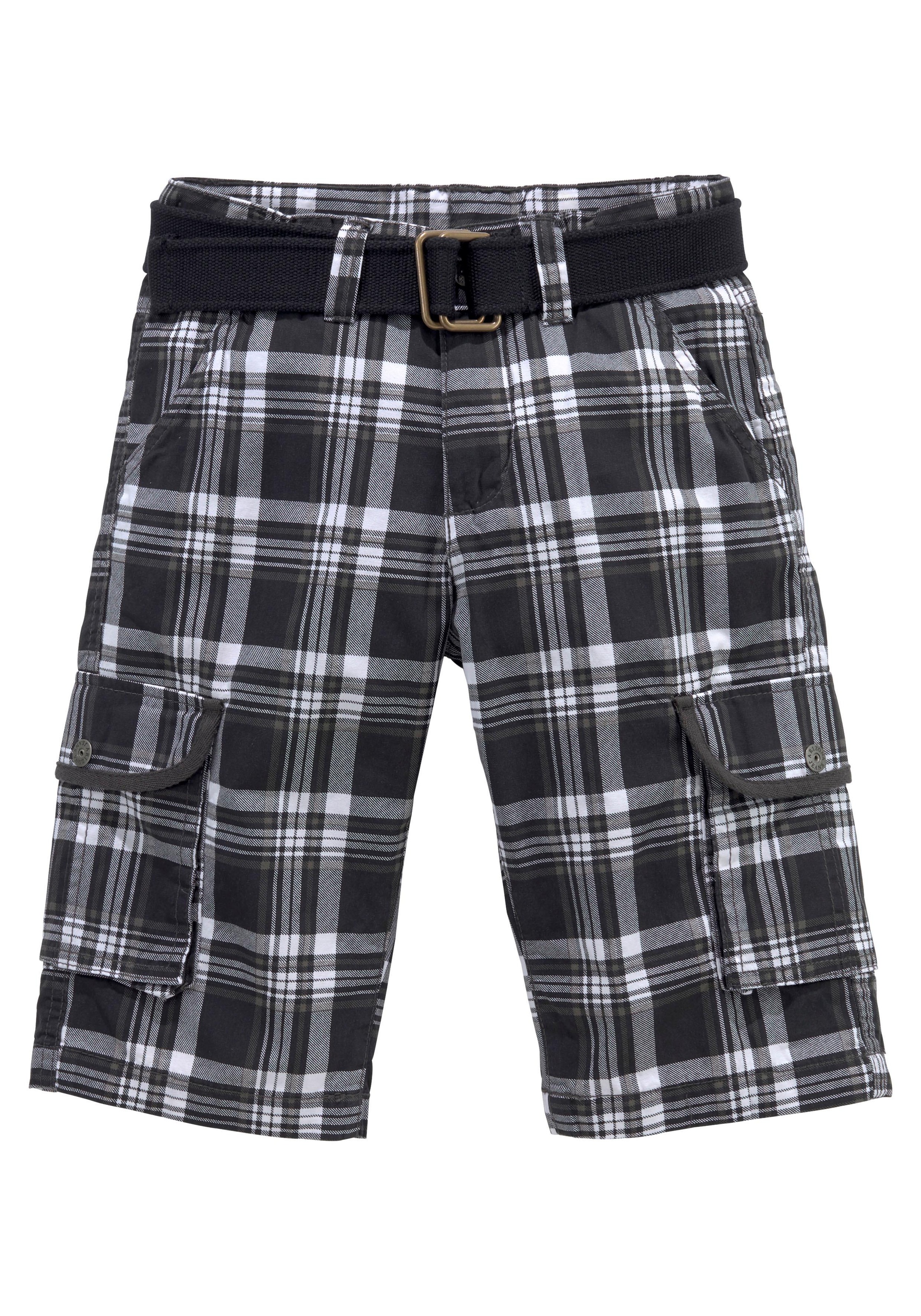 3. Bild von Arizona Bermudas, (Set, 2 tlg.), in coolem Karo mit Textilgürtel