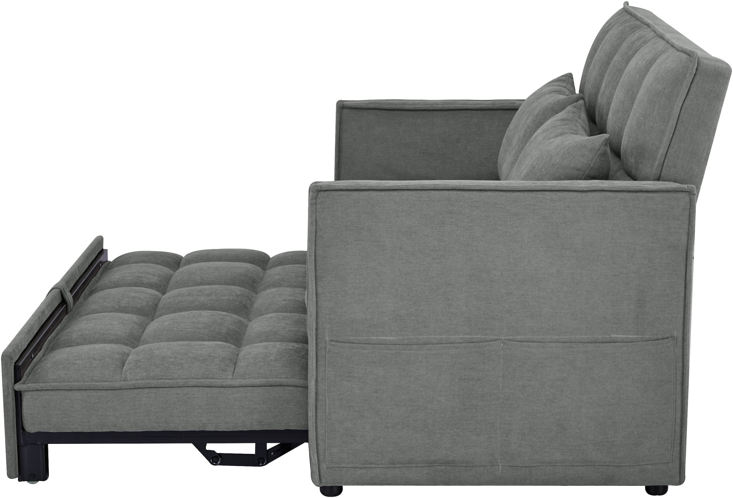 OTTO home Schlafsofa »STEFFO, 159 cm, 2-Sitzer, mit verstellbarer Rückenlehne« Klappmechanismus, Feinstruktur-Bezug, natürliche Farben