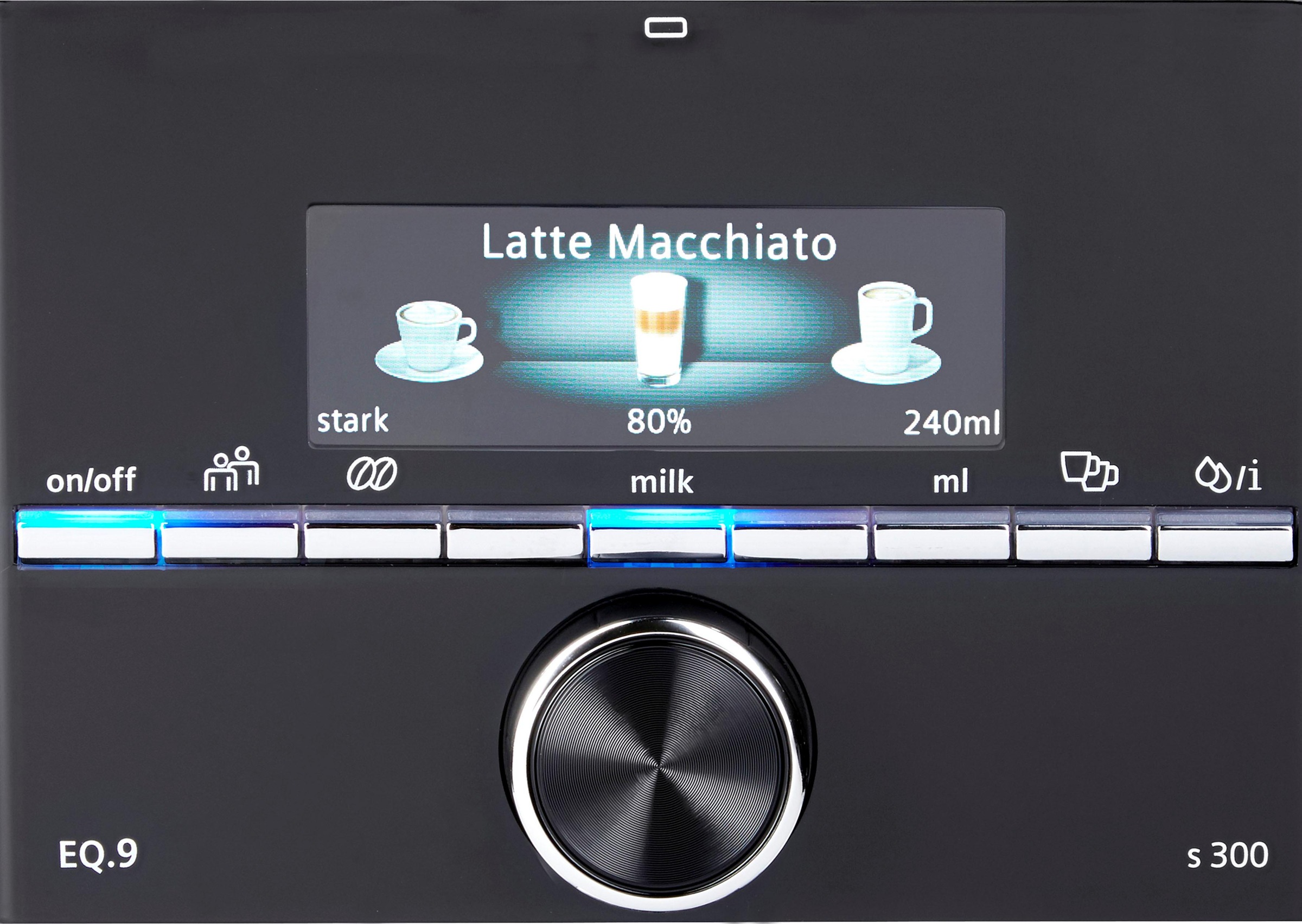5. Bild von SIEMENS Kaffeevollautomat »EQ.9 s300 TI923509DE, schwarz/Edelstahl«, extra leise, autom. Milchsystem-Reinigung, bis zu 6 Profile