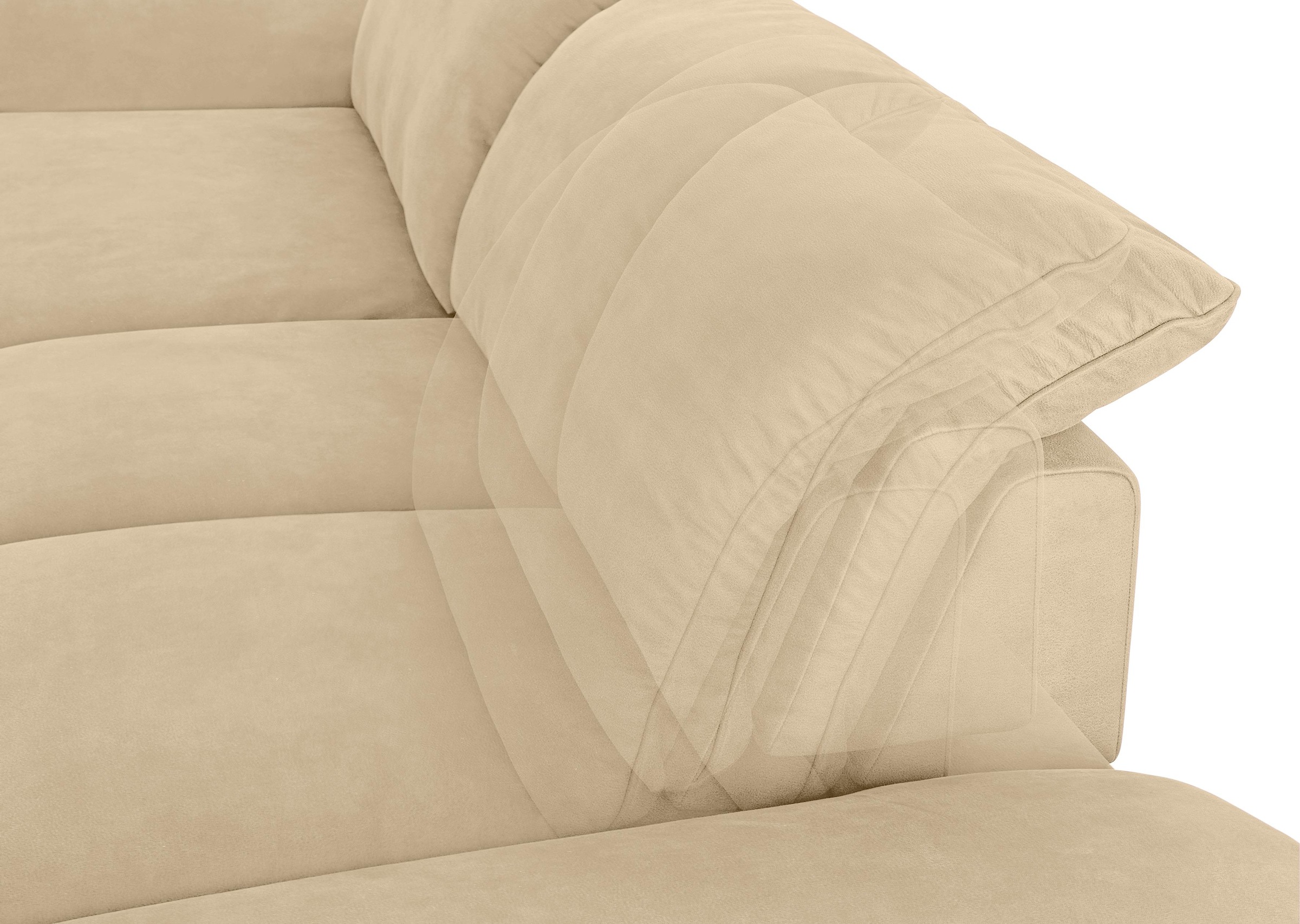 W.SCHILLIG Ecksofa »enjoy&MORE, Designsofa, elegant und bequem, L-Form«, mit Sitztiefenverstellung, Füße silber matt, Breite 310 cm