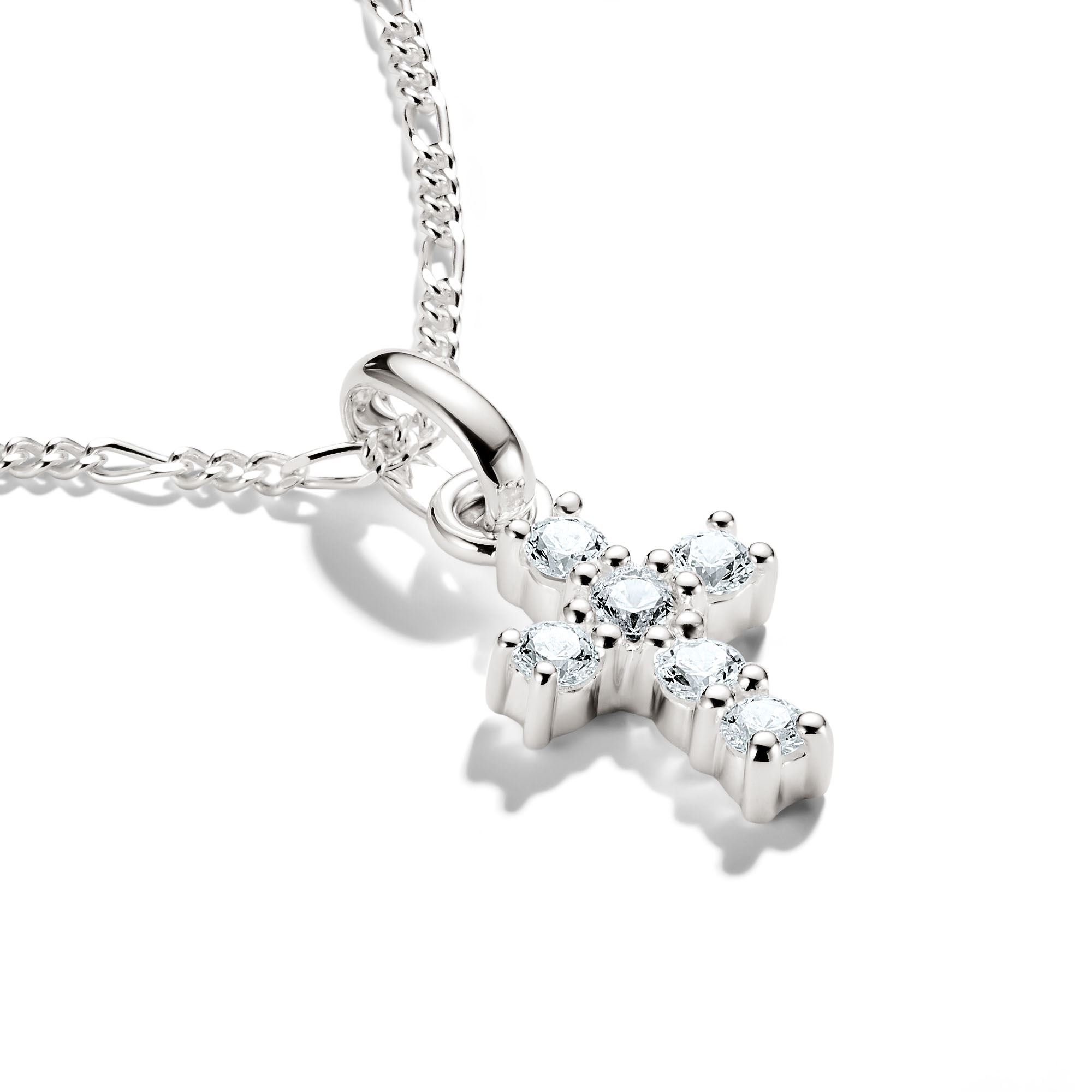 THOMAS SABO Charm Kreuz »Charm Kreuz - Connect, CC1206-051-14, CC1206-051-9«, mit Zirkonia (synth.)