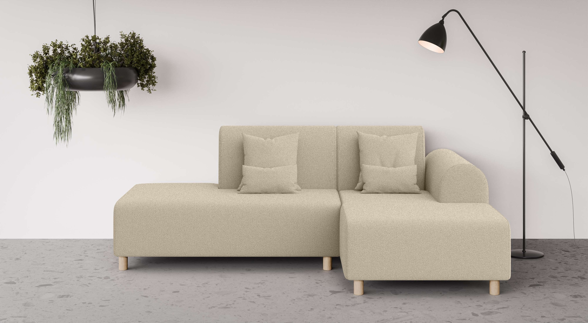 INOSIGN Ecksofa »Suyala«, L-Form mit Hocker günstig online kaufen