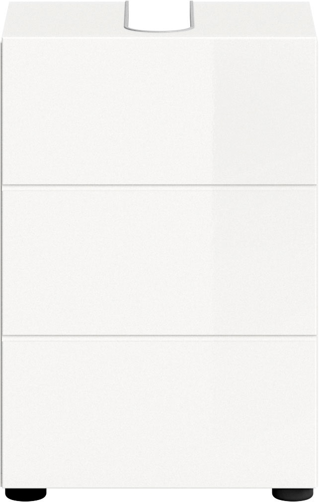 welltime Waschbeckenunterschrank »BIEL, TOPSELLER!, Breite 38 cm, 1 Tür, 1 Boden, mit Siphonausschnitt«, (1 St.), Badmöbel, Badschrank, Schrank, Unterschrank, Bad, Badezimmer