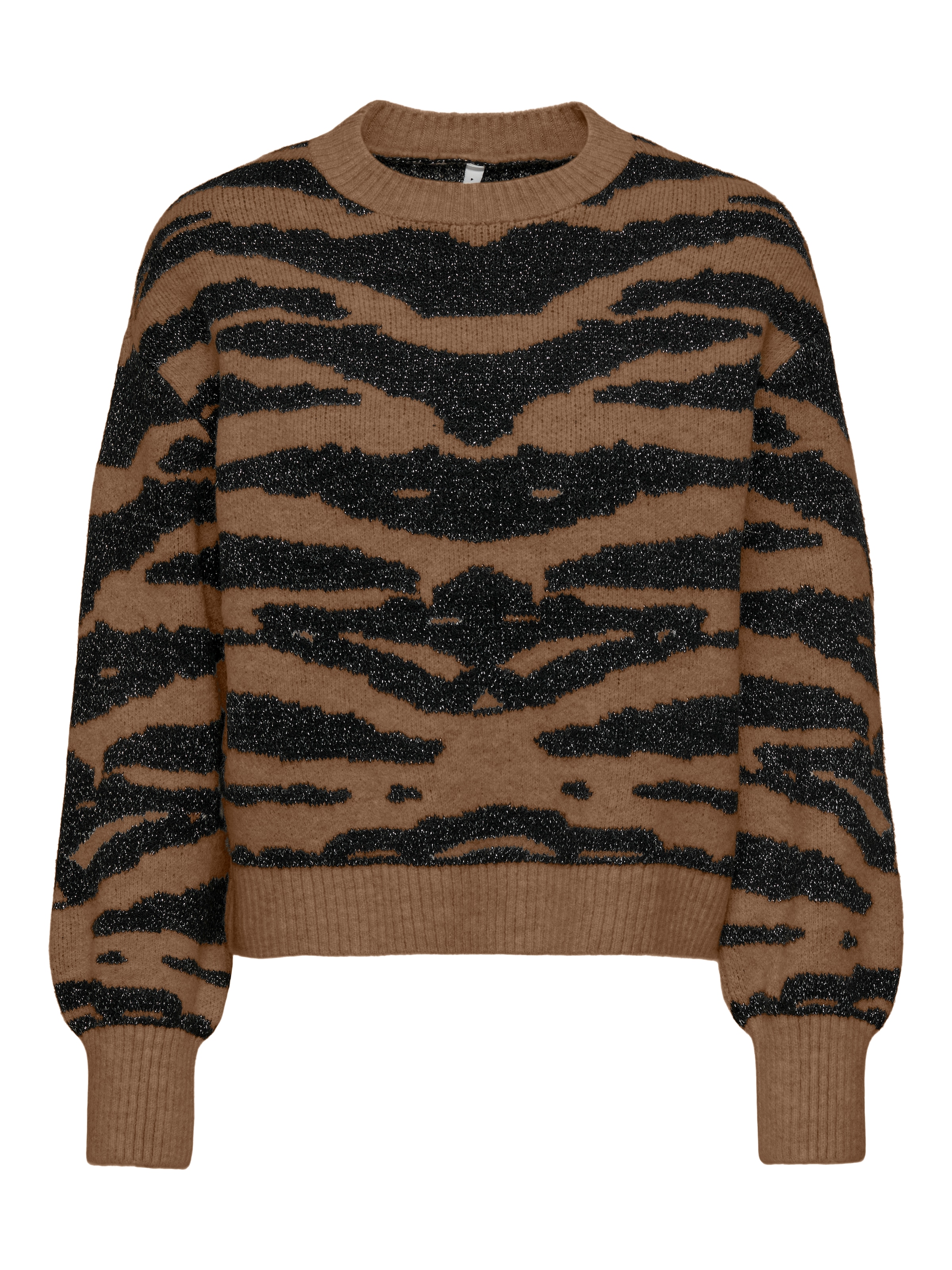 ONLY Rundhalspullover »ONLAMBER LS JQ O-NECK GLITTER KNT«