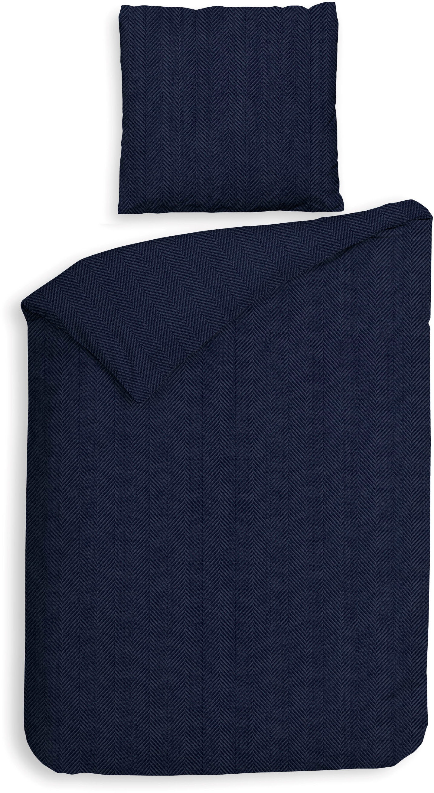 Heckett & Lane Bettwäsche »Spina« 2 Stk. tlg. Fischgrät Muster, 100% Baumwo günstig online kaufen