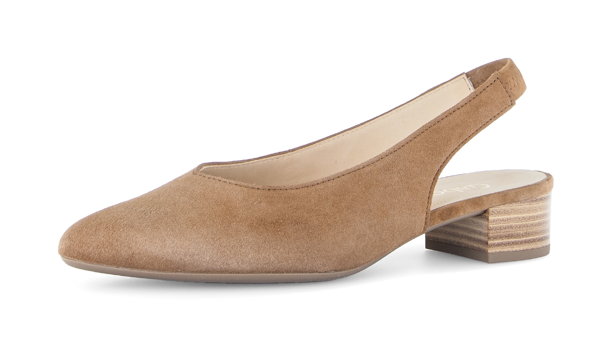 Gabor Slingpumps  , Blockabsatz, Abendschuh, Sommerschuh mit elastischem Riemchen