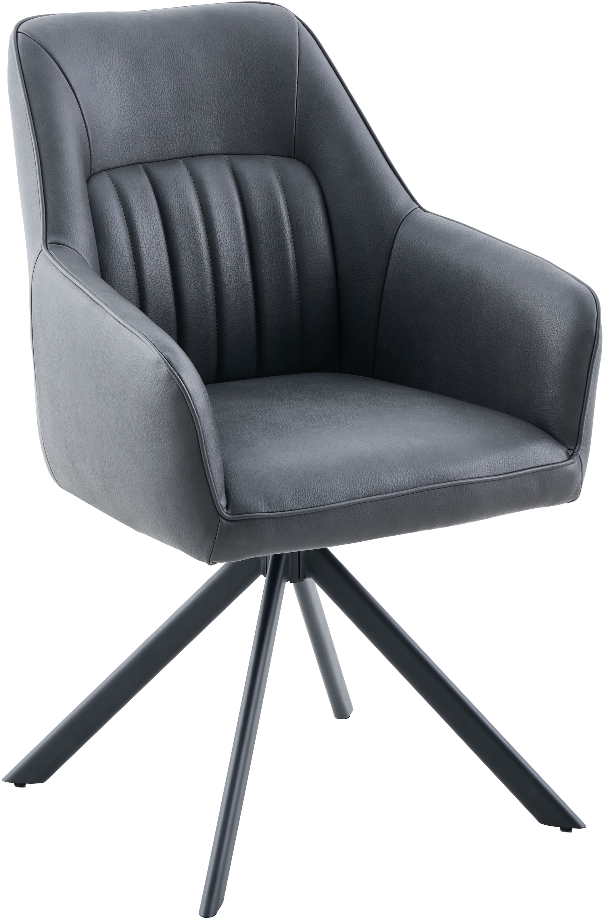 HELA Armlehnstuhl »POLINA« (Set) 2 Stk.4-Fuß, 360° drehbar, Ovalrohrgestell, Armlehnen, Lederoptik