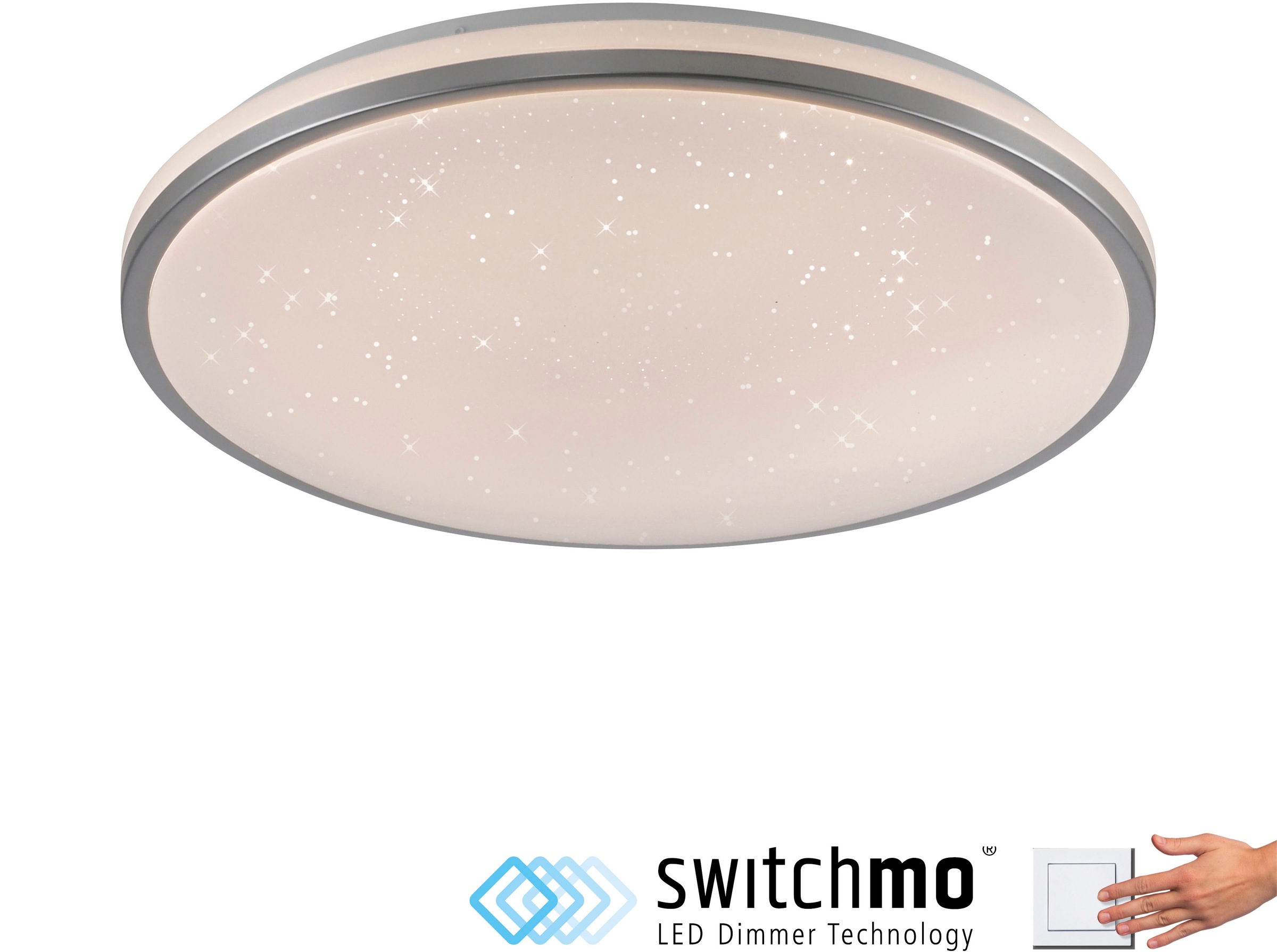 JUST LIGHT Deckenleuchte »KYLE«, 1 flammig, Leuchtmittel LED-Board | LED fest integriert, LED, dimmbar, Switchmo, Memory, nach Trennung vom Netz