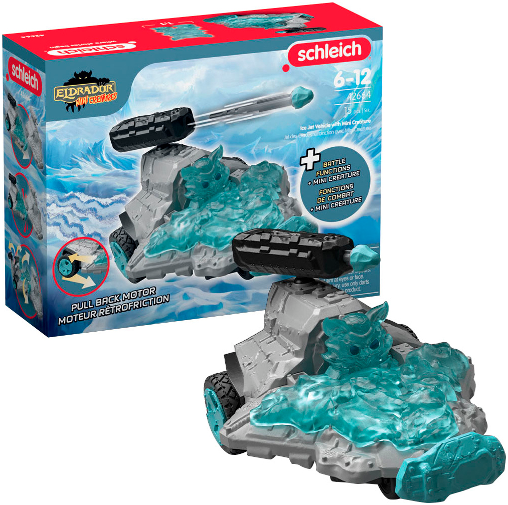 Schleich® Spielzeug-Auto »ELDRADOR® CREATURES, Eis Düsenjet Fahrzeug mit Mini Cretaure (42664)«, Made in Europe