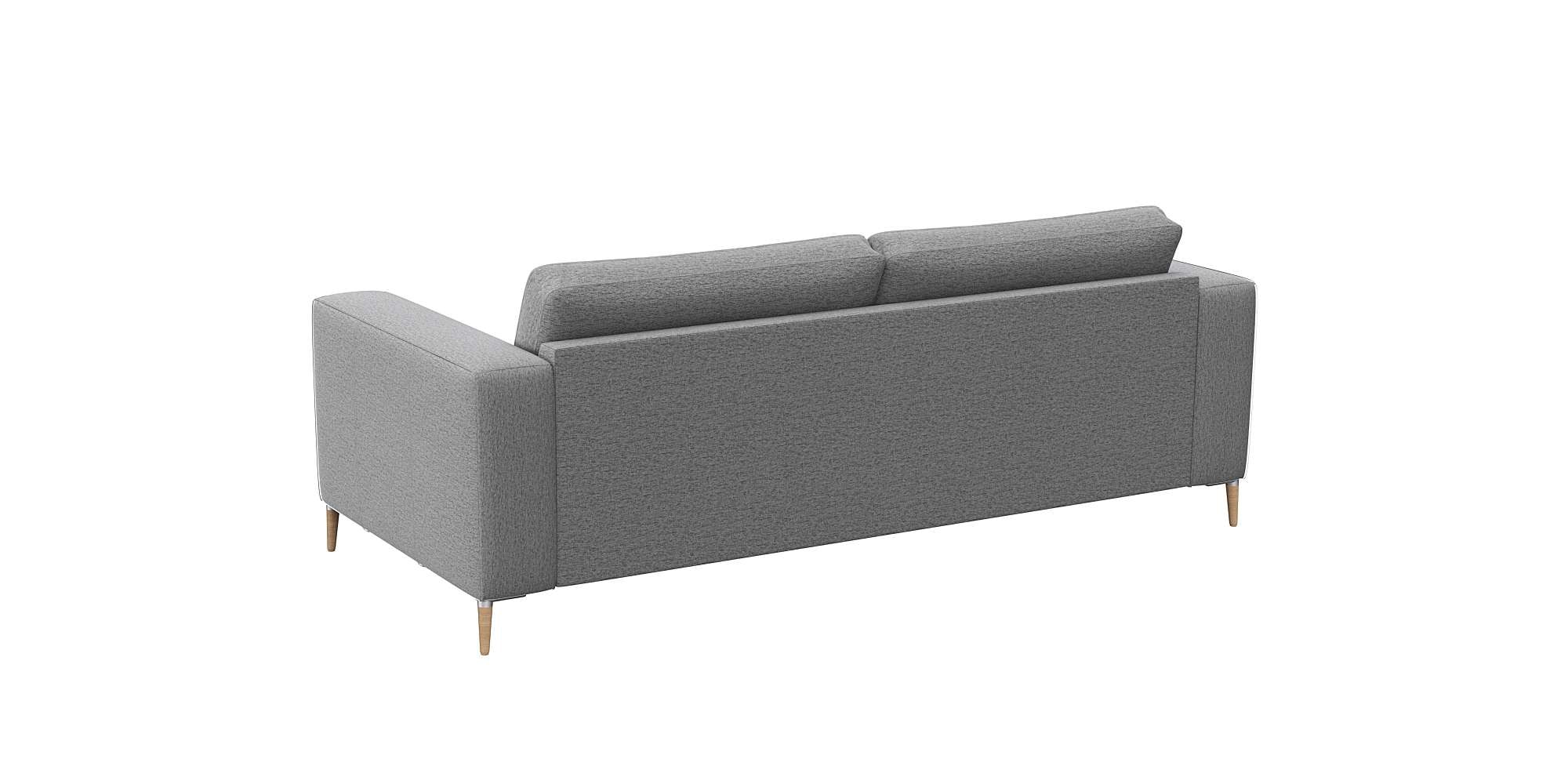 FLEXLUX 2,5-Sitzer »Fiore, super Sitzkomfort durch Kaltschaum,«, breite Armlehnen, Füße Alu+ Eiche
