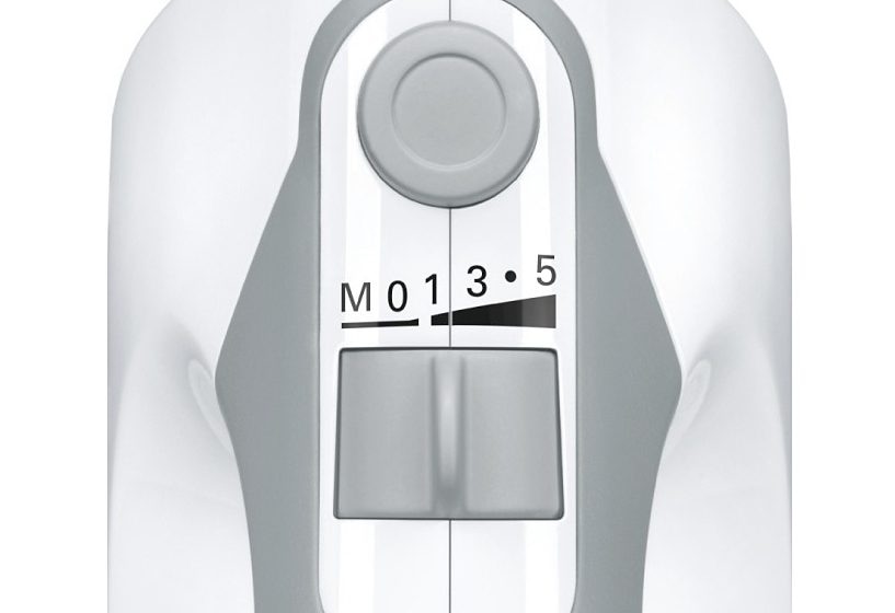 BOSCH Handmixer »ErgoMixx MFQ36440, Edelst. Rührbesen/Knethaken, 5 Stufen, Mixfuß, weiß«, 450 W, Mixbecher, ergonom. Soft-Touch-Griff, Made in Europe