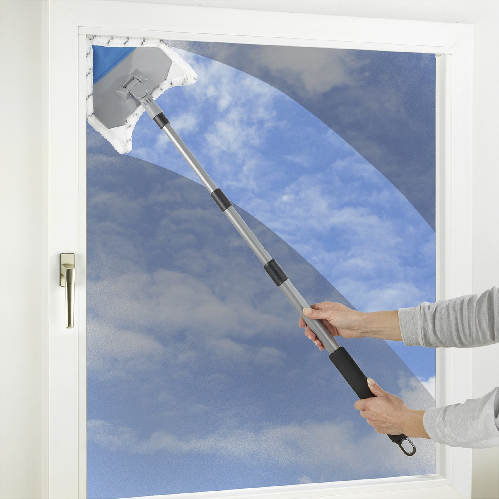 Maximex Bodenwischer-Set »Multiflex-Wischer inkl. Teleskopstiel«, (Set, 5 St.), für Fliesen, Fenster und Böden, mit Aufhangöse