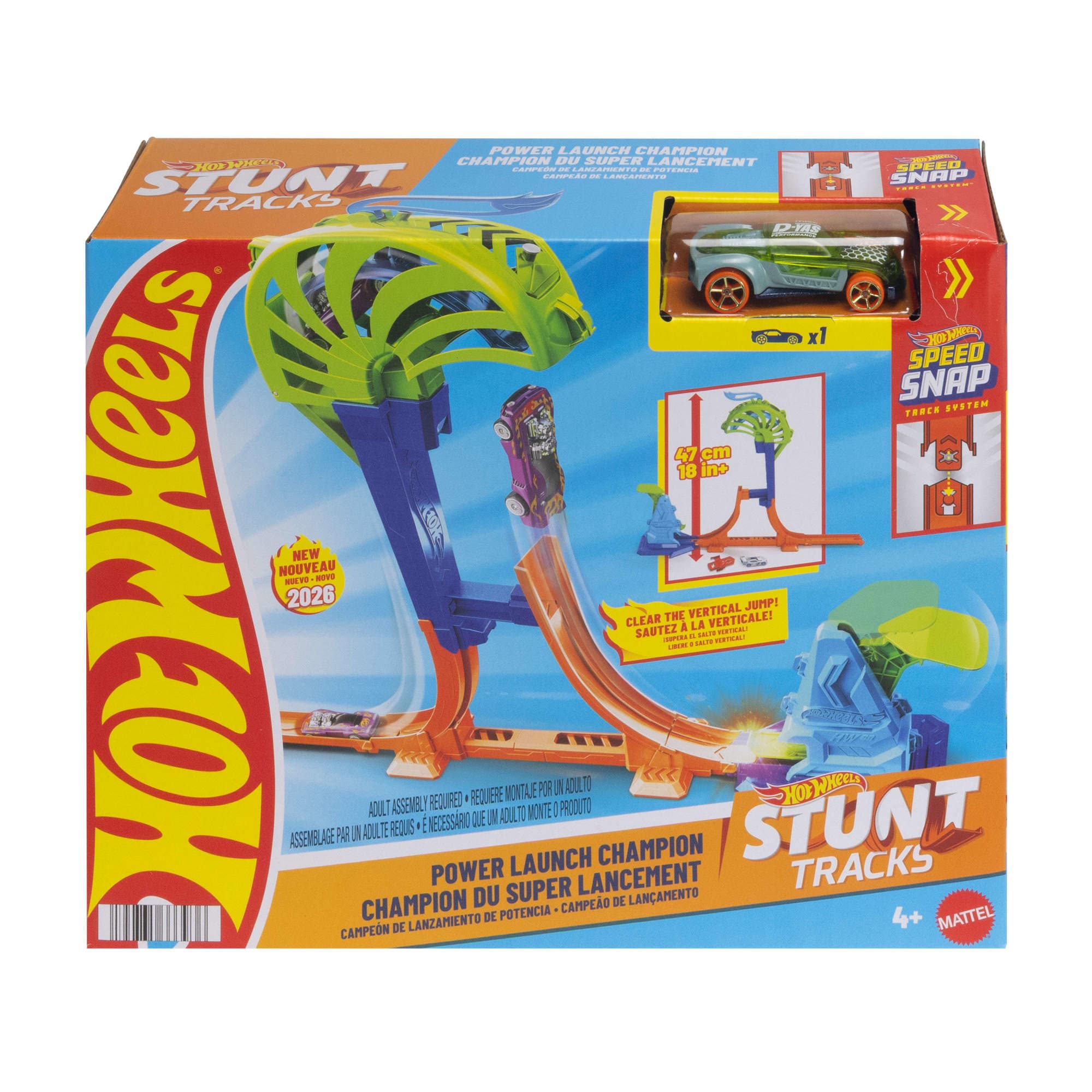 Hot Wheels Autorennbahn »Hot Wheels Stunt Tracks Power Launch Champion«