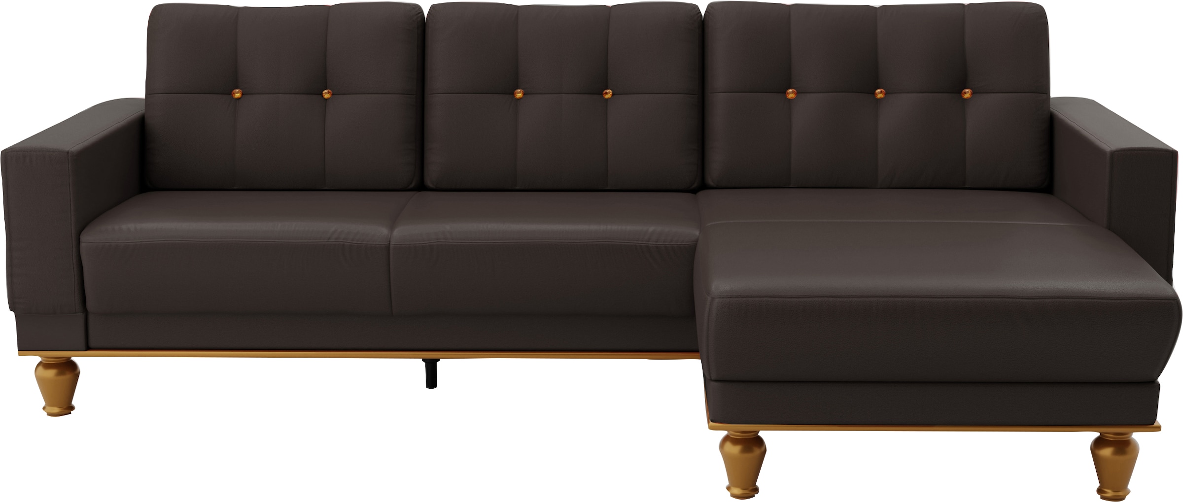sit&more Ecksofa »Orient 5 L-Form«, mit Strass-Stein, wahlweise mit Bettfunktion und Bettkasten
