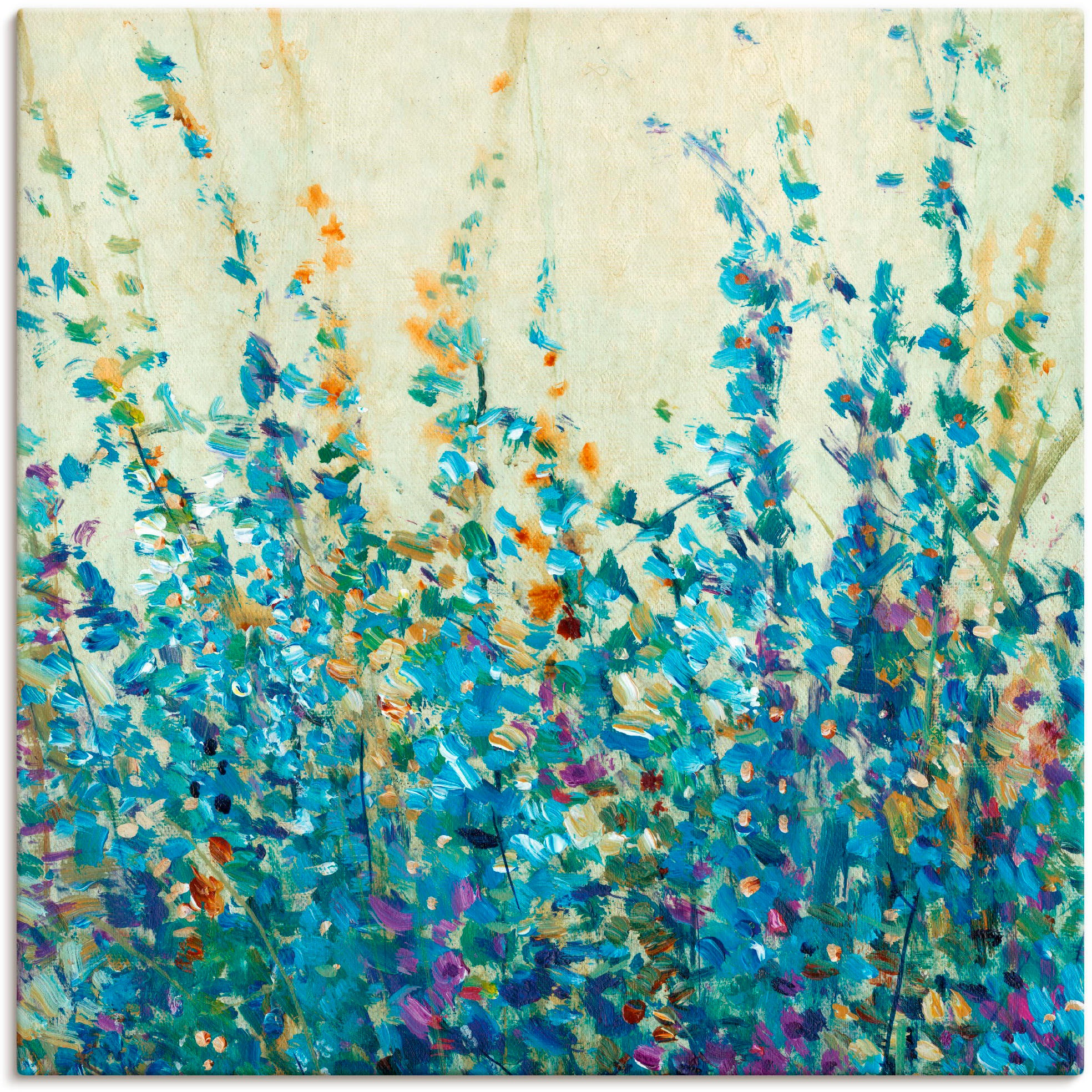 Artland Wandbild »Blautöne II«, Blumenwiese, (1 St.), als Leinwandbild, Wandaufkleber in verschied. Größen