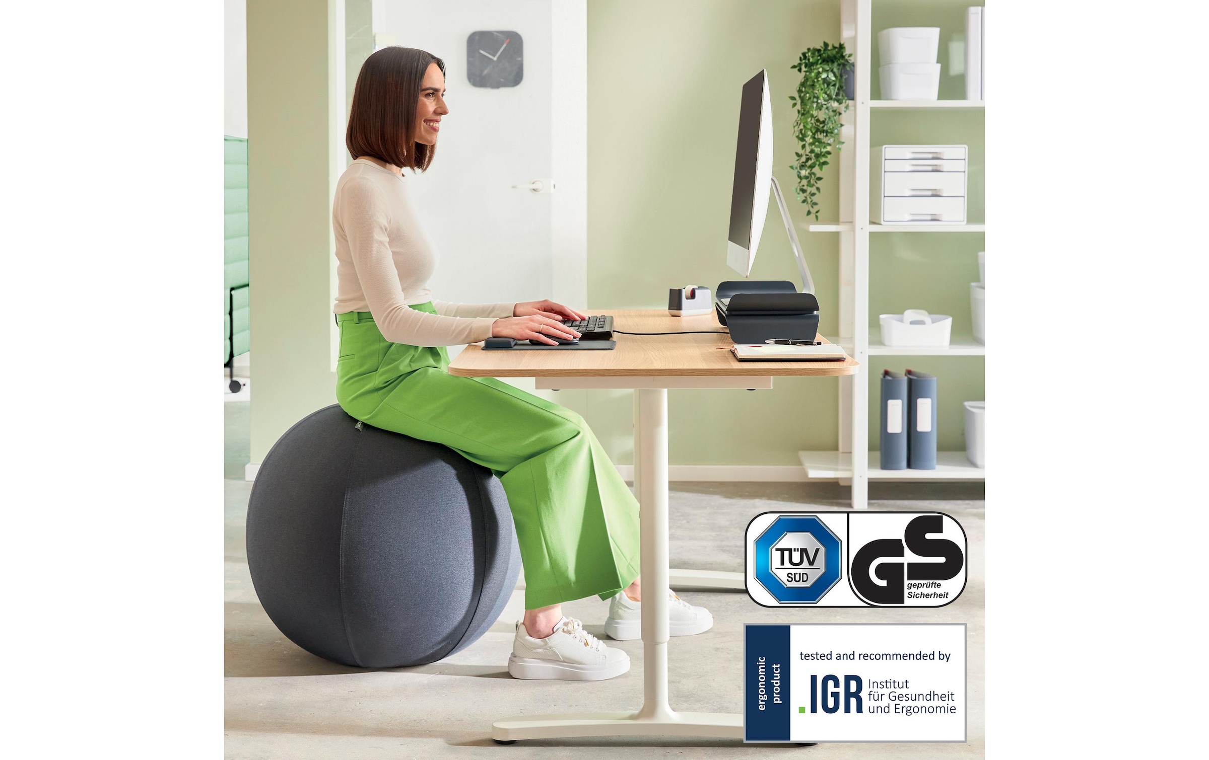 LEITZ Sitzball »Active 55 cm Dunkelgrau«
