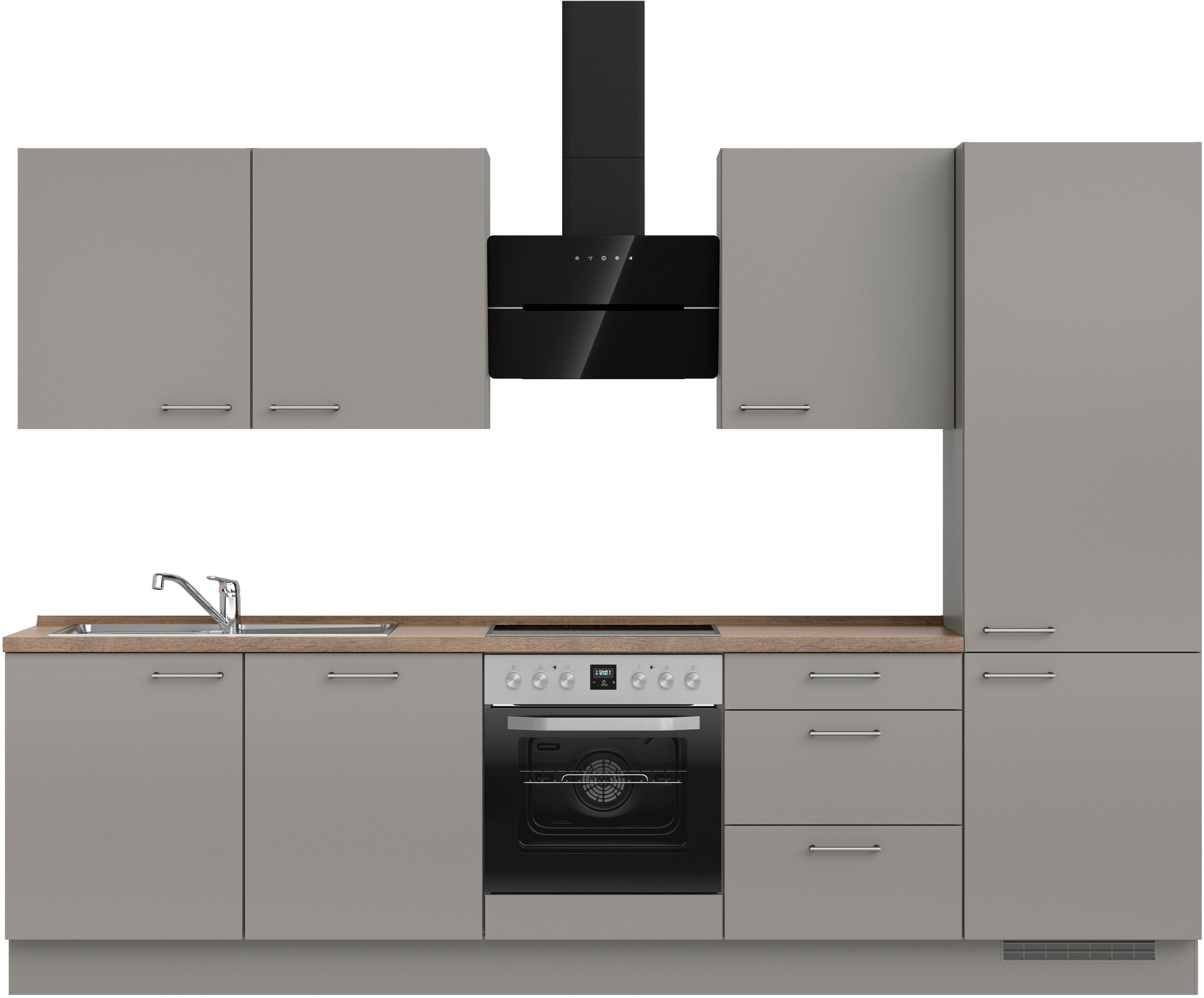 nobilia® Küchenzeile »"Laser II", Ausrichtung wählbar, Breite 300 cm« vormo günstig online kaufen