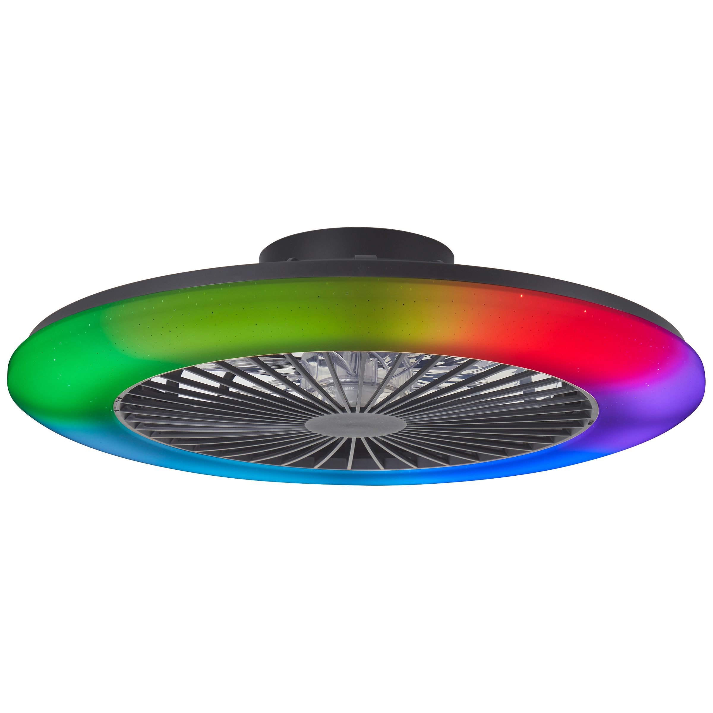 Brilliant LED Deckenleuchte »Salerno« LED-Modul 1 Stk. RGB | warmweiß - kaltweiß 58 cm mit Ventilator, 6800 lm, dimmbar, RGB, CCT