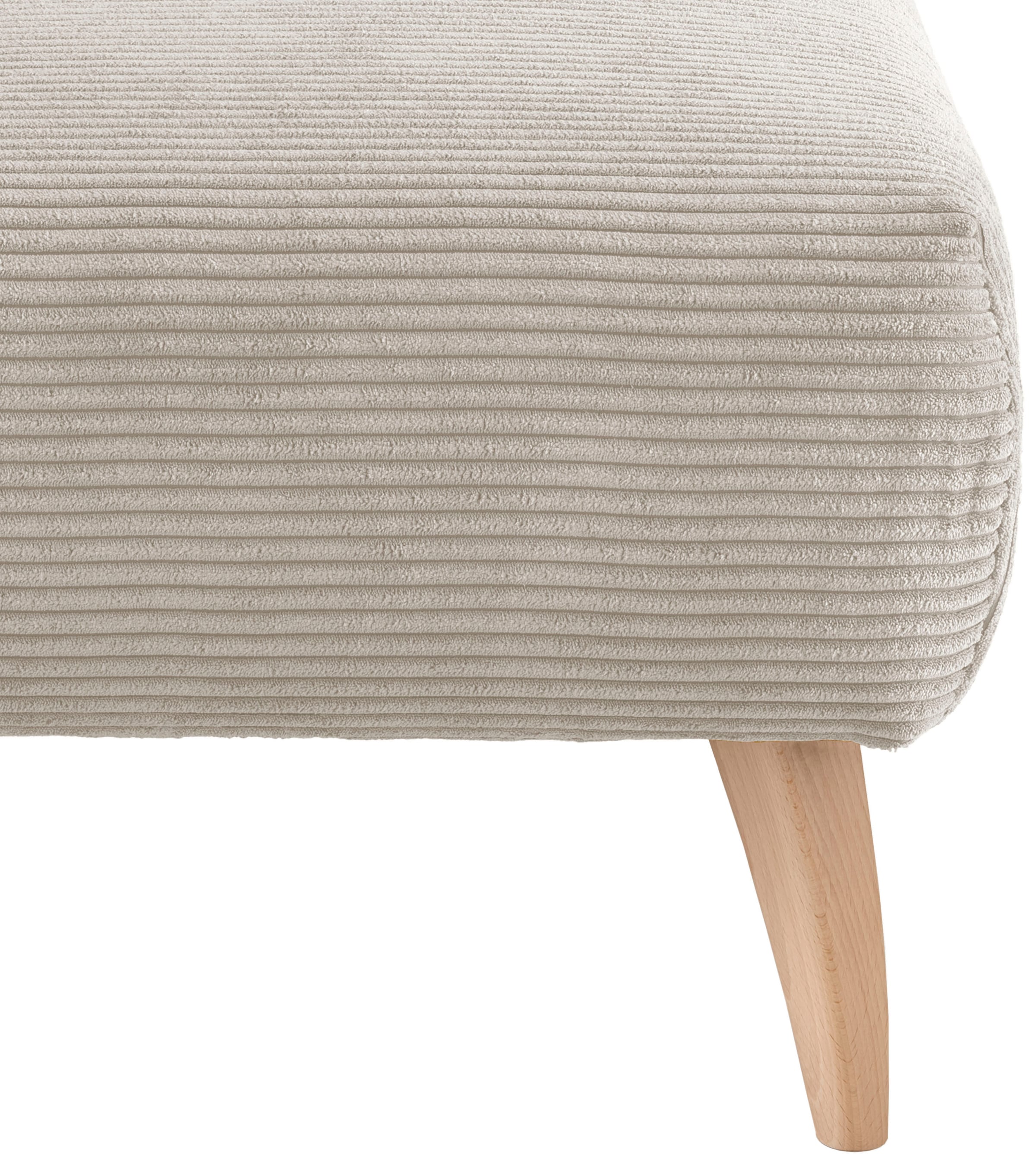 INOSIGN Polsterhocker »Colori«, Holzfußfarbe wählbar, verschiedene Stoffe, hochwertige Stoffqualität